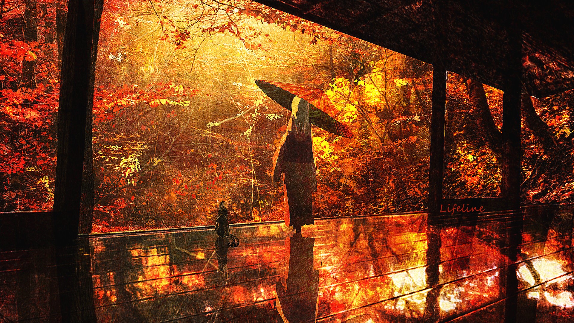 Autumn Serenity: Original Anime HD Wallpaper