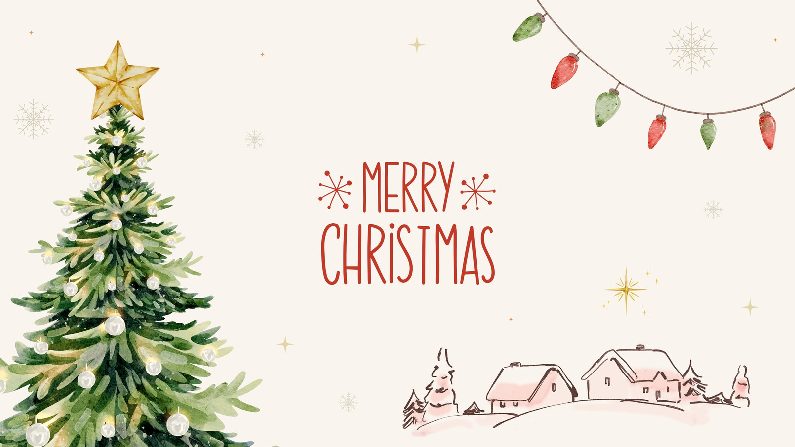 Free editable Christmas desktop wallpaper