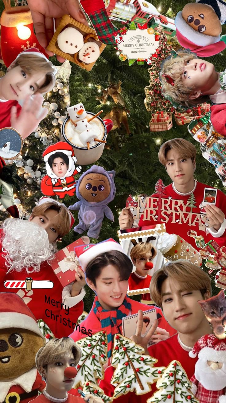 han jisung christmas wallpaper, red #christmas #merrychristmas #han #jisung #straykids