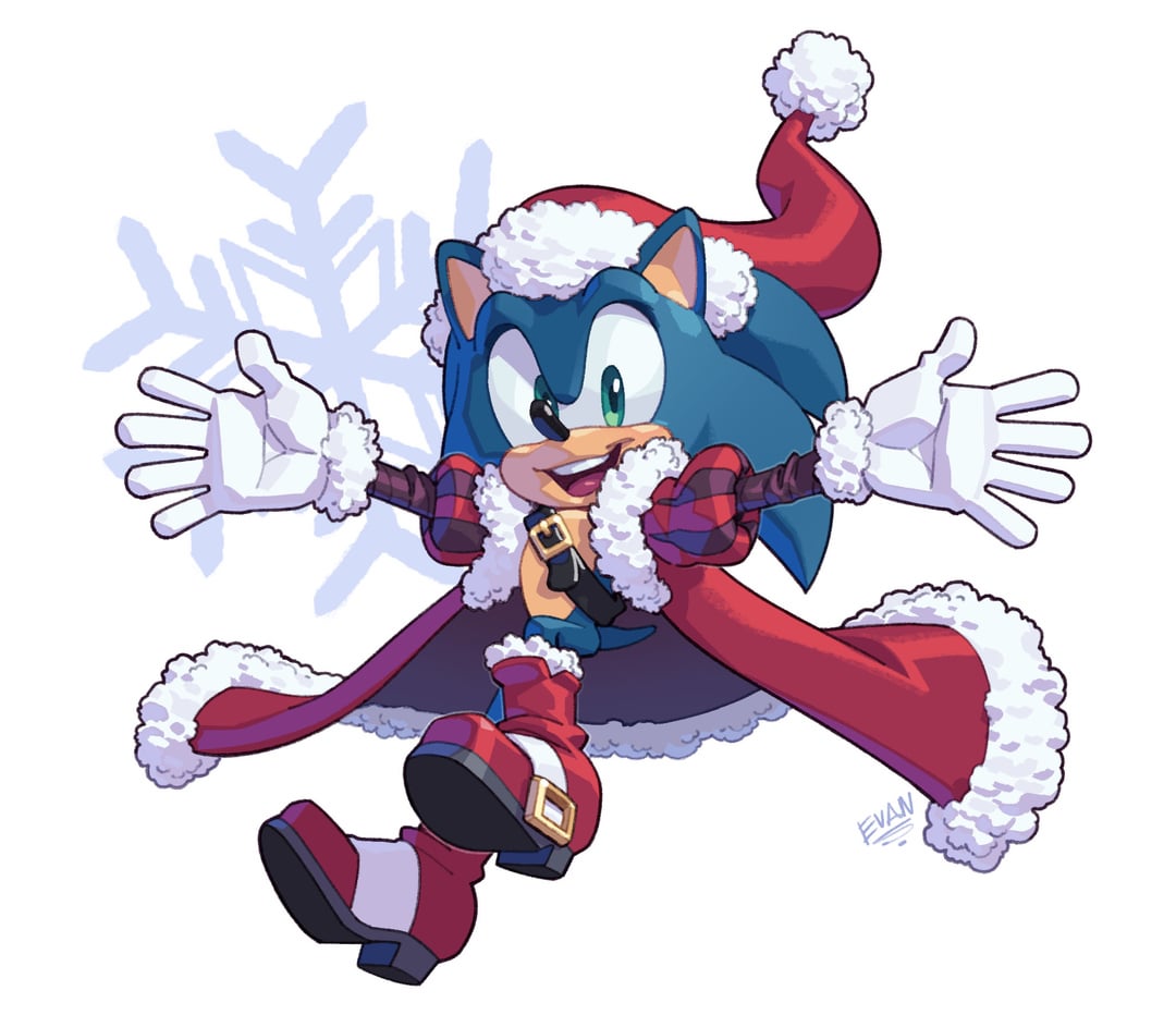Evan Stanley's Christmas Sonic 2021 artwork!