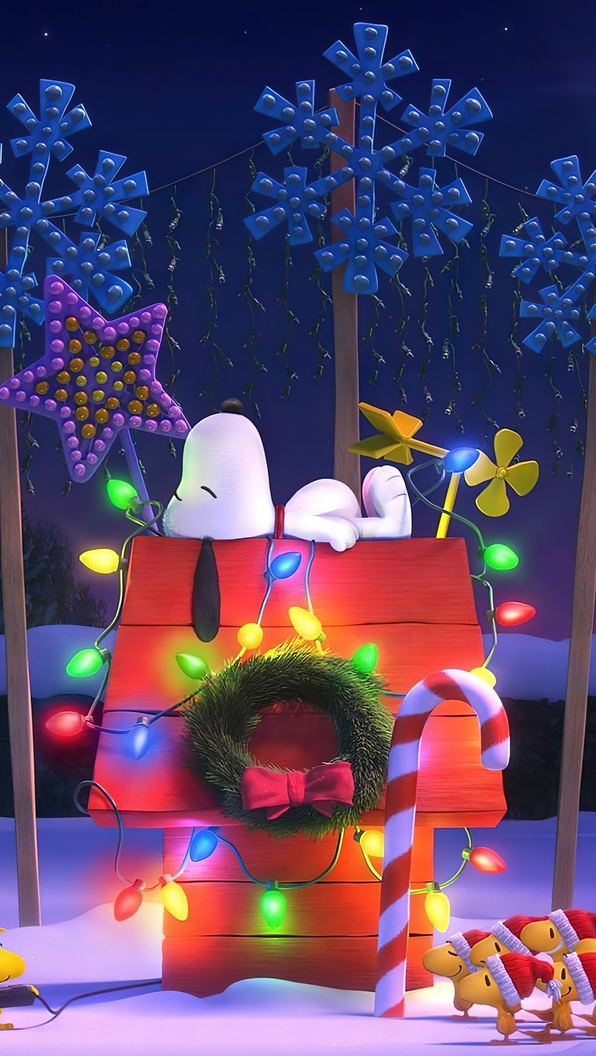 Snoopy at Christmas Wallpaper 4k for iPhone and Mobile Phone