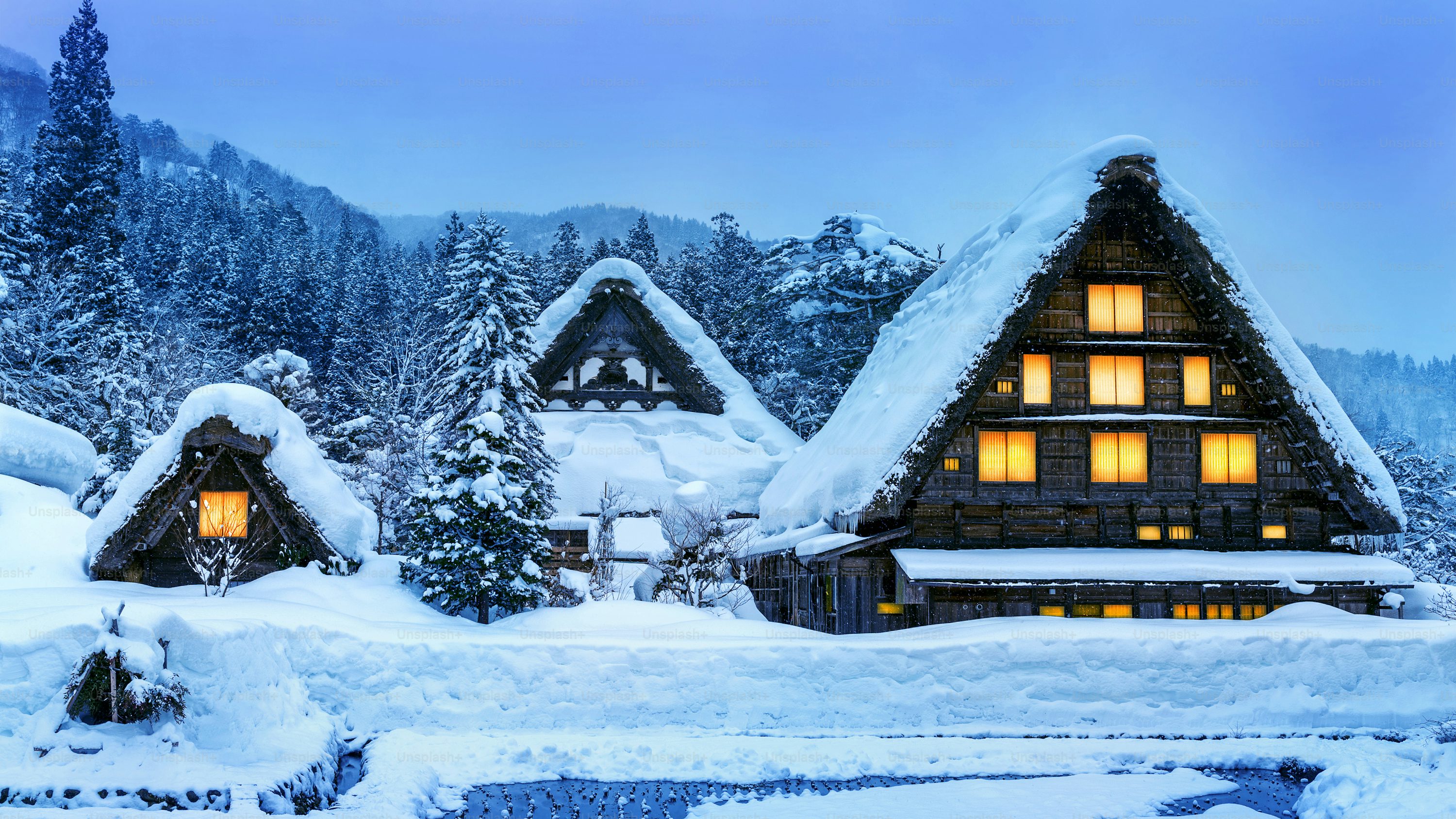 Winter Village Picture. Download Free Image