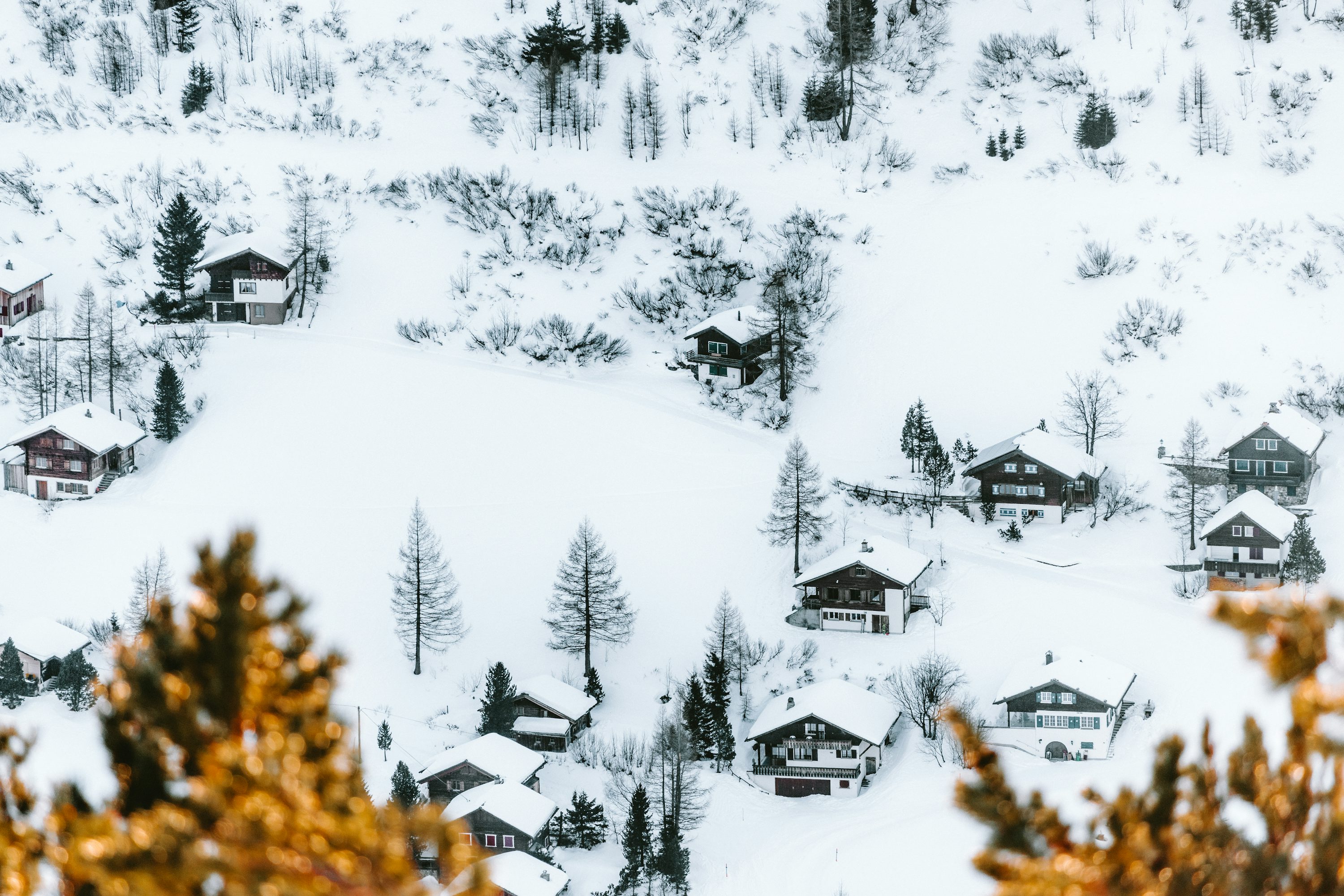 Winter Village Picture. Download Free Image