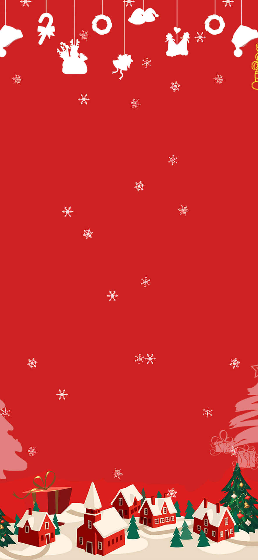 Download Get ready for the holiday season with this Red Christmas iPhone Wallpaper