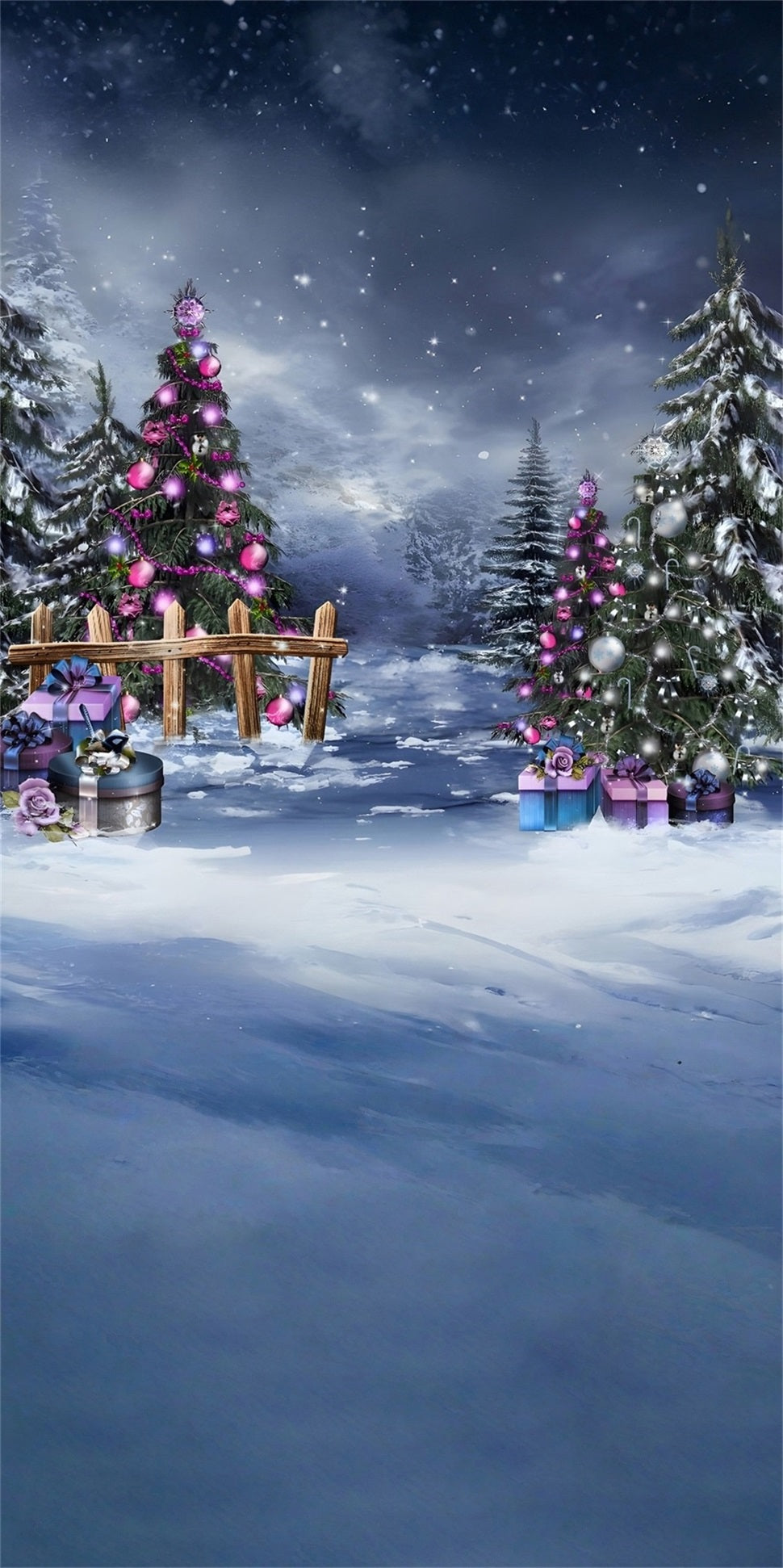 Christmas Tree Backdrop Purple Christmas Decorations Cedar Grove Chris