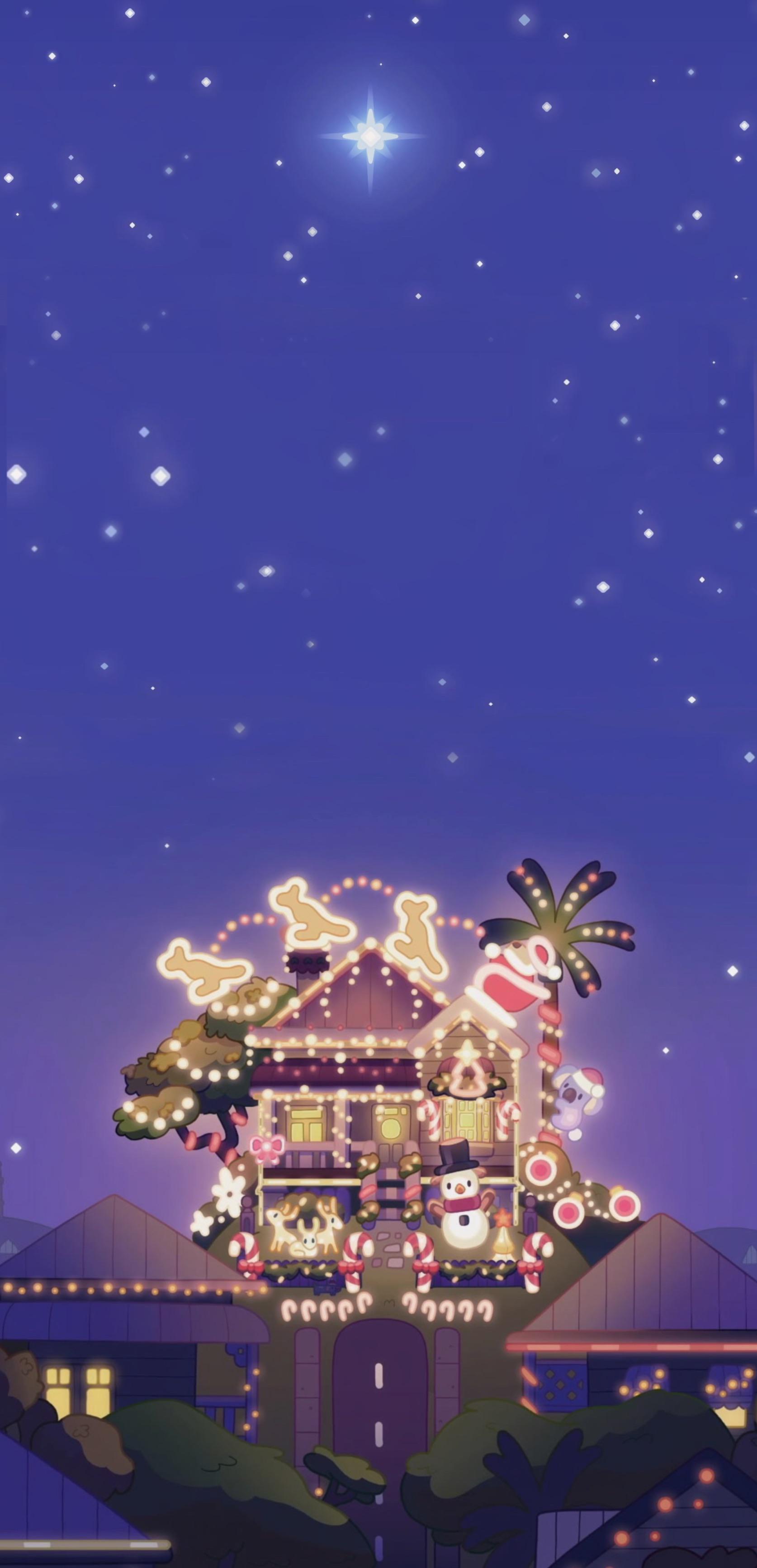 Veranda Santa Exterior of Heeler house Phone Wallpaper I just edited together, Happy Holidays!