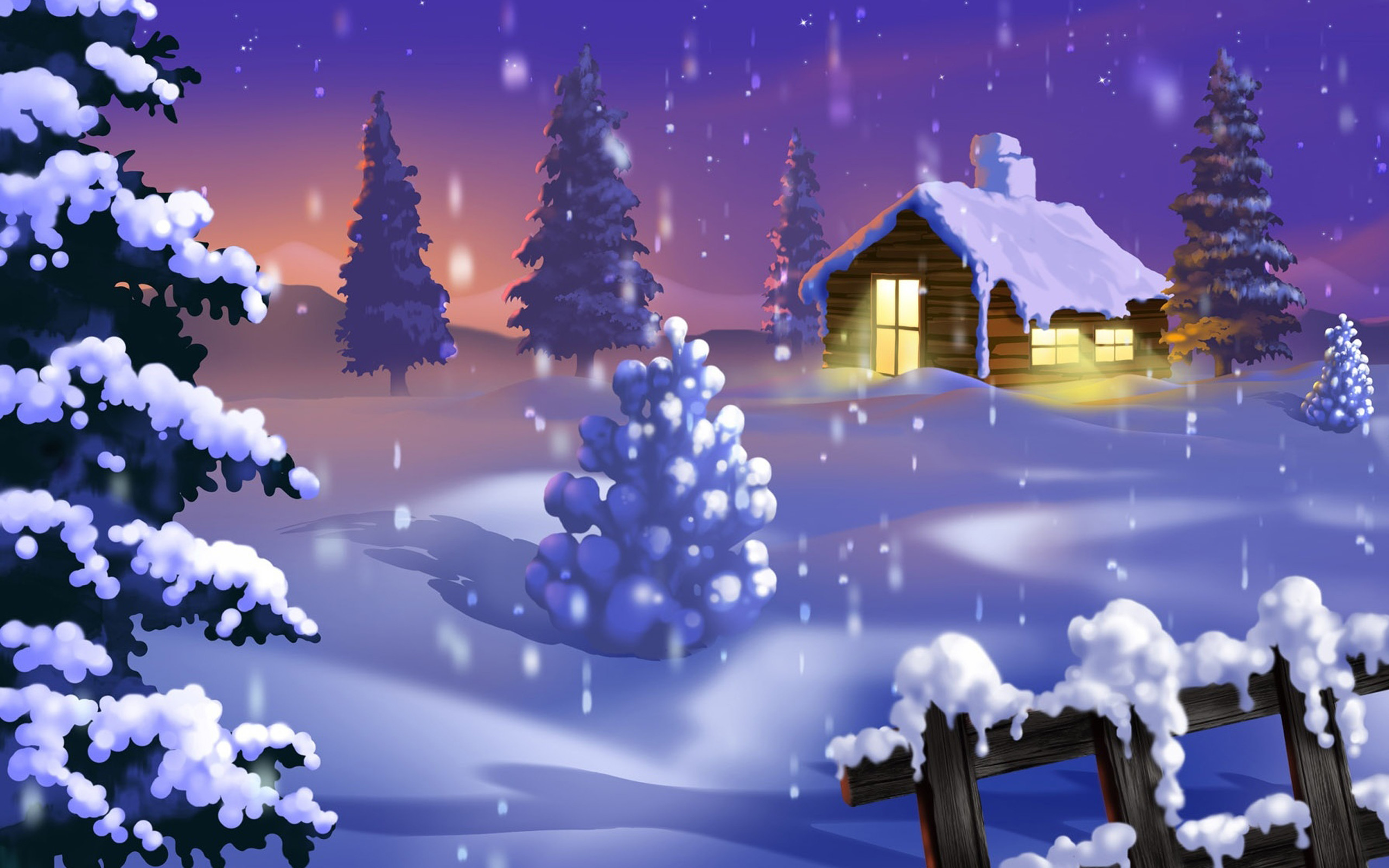 Purple Christmas Background