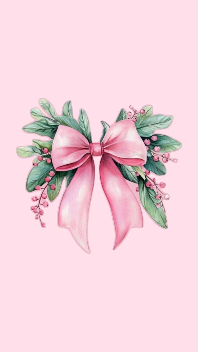 Pink Christmas Bow. Pink christmas iphone wallpaper, Cute christmas wallpaper, Holiday iphone wallpaper