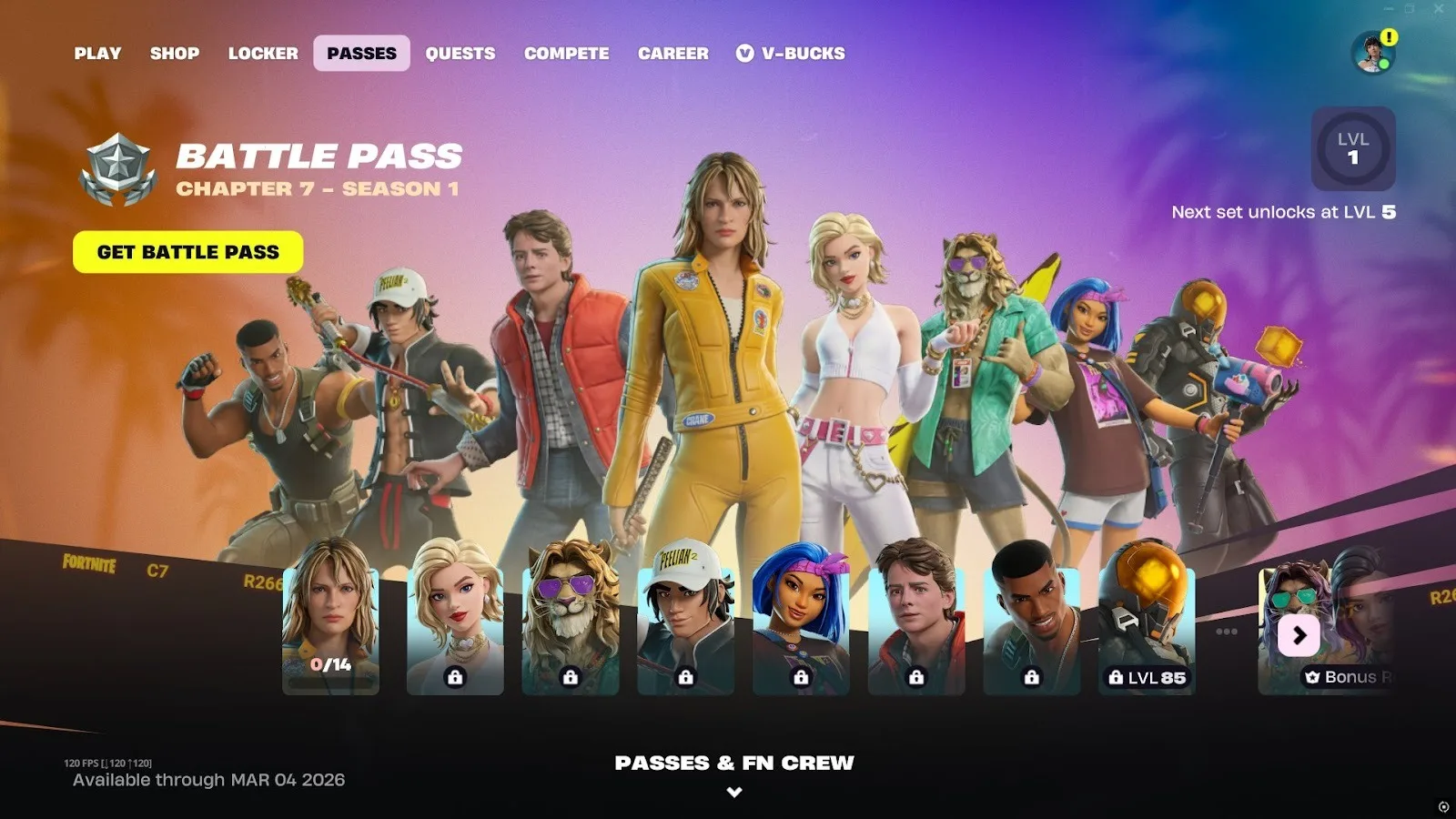 Fortnite' Chapter Seven Season One Battle Pass Lineup Revealed