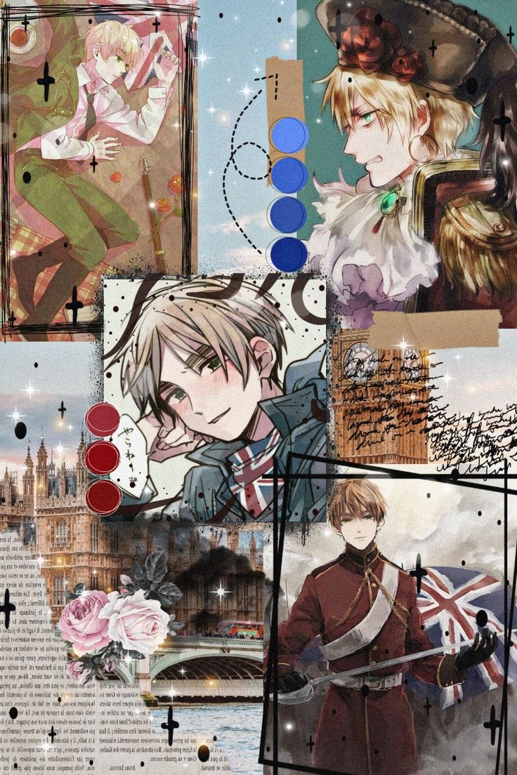 England UK Hetalia APH aesthetic collage wallpaper