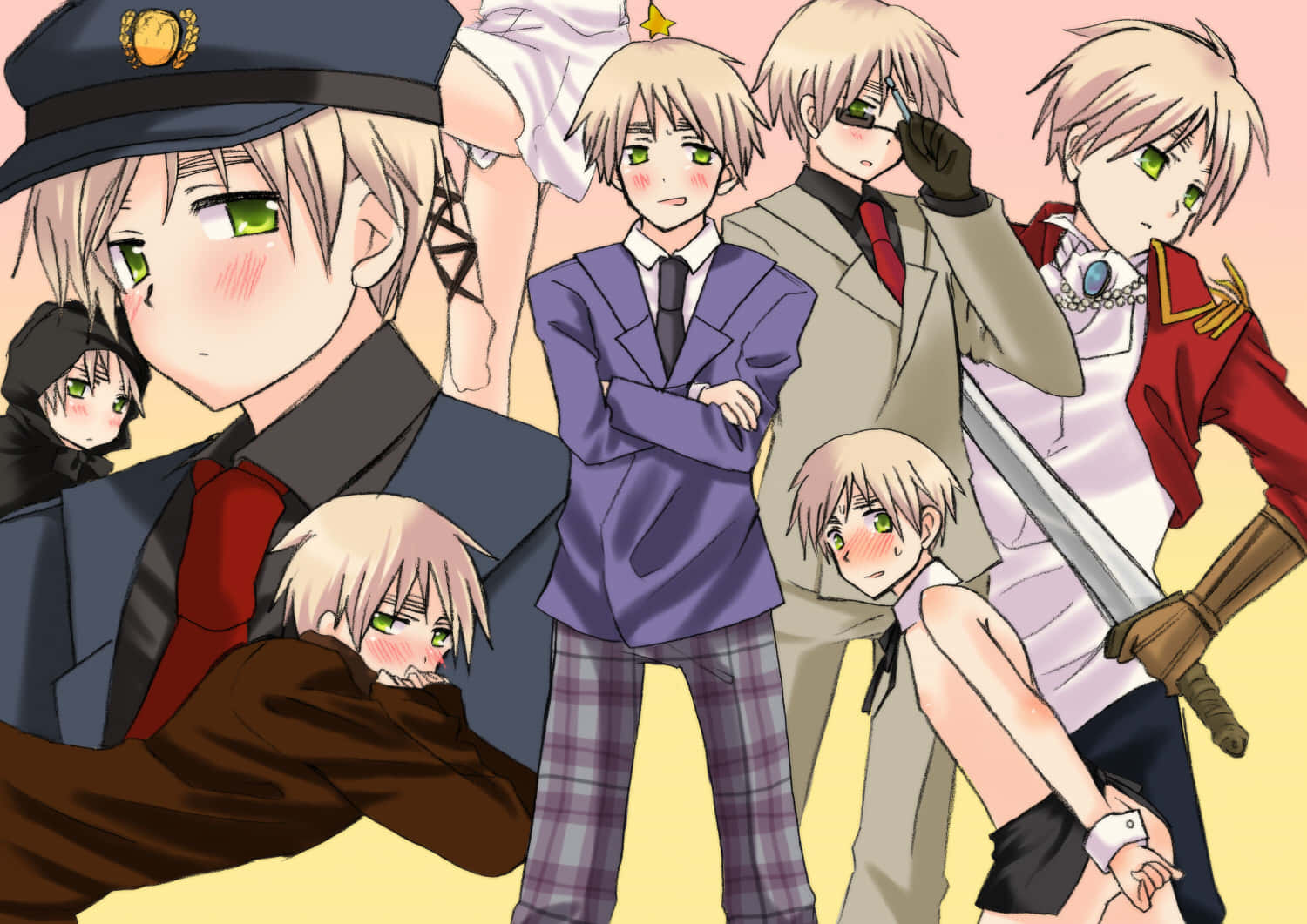Download The Nations of Hetalia Unite for an Epic Group Photo Wallpaper
