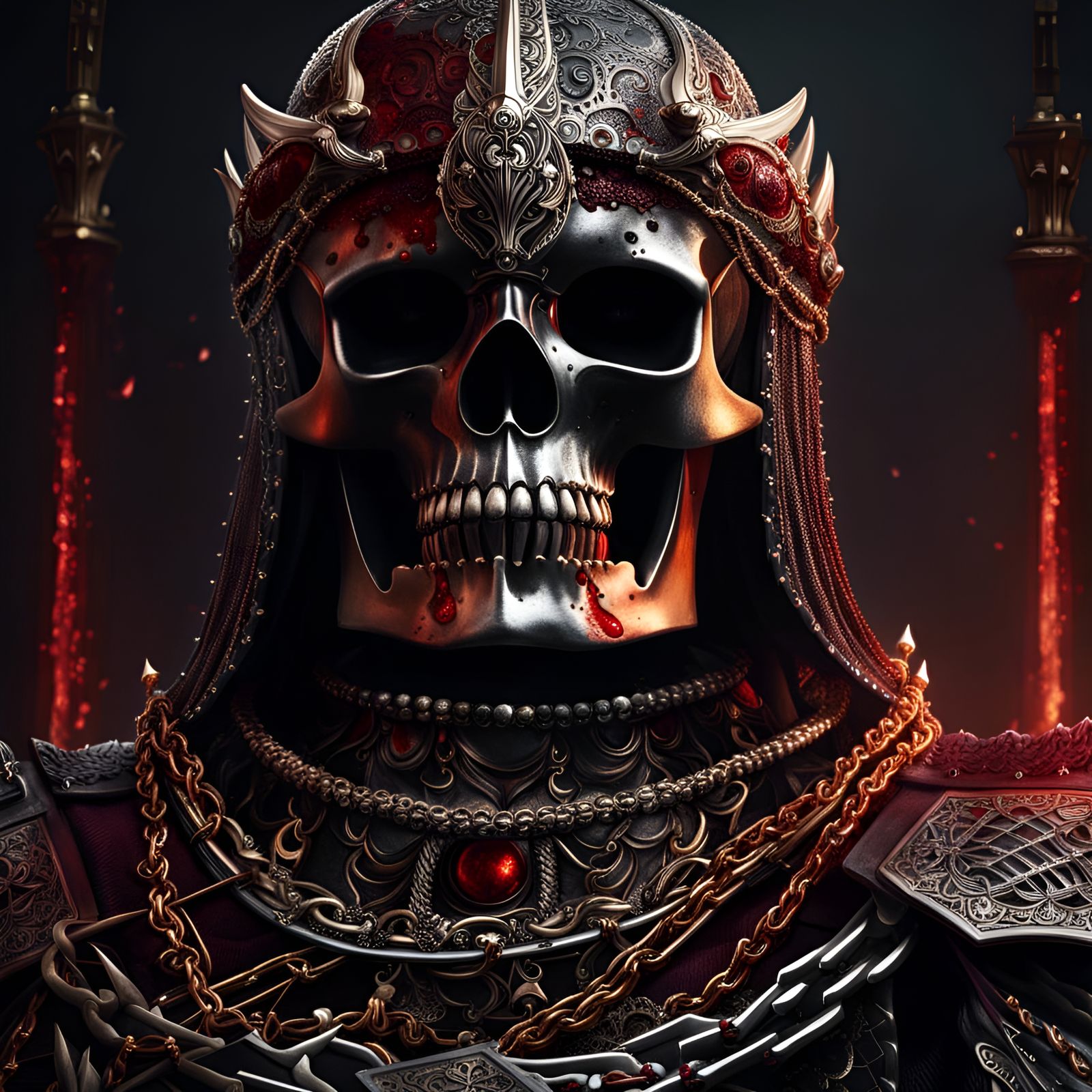 Dark Fantasy Skeleton Warrior Fantasy Skeleton Warrio