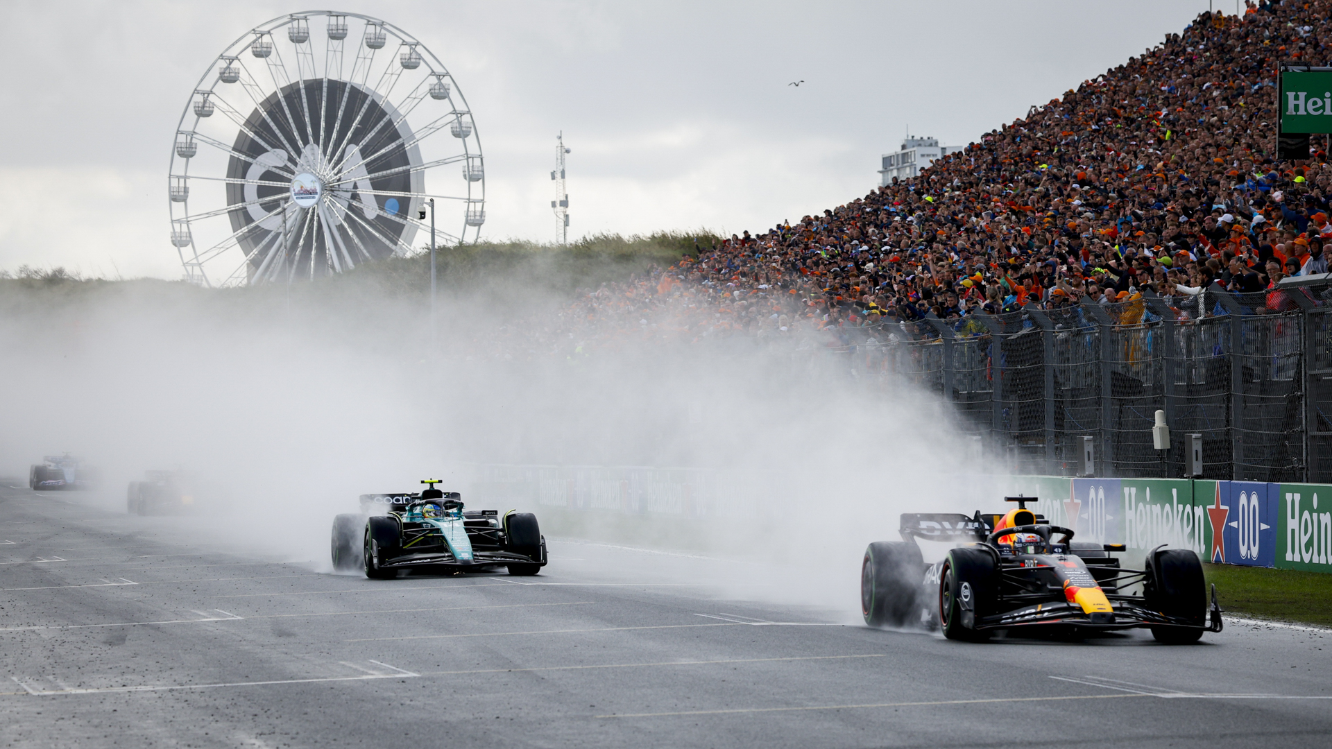 Verstappen Ties Sebastian Vettel's Record With Rain Soaked 2023 F1 Dutch GP Win