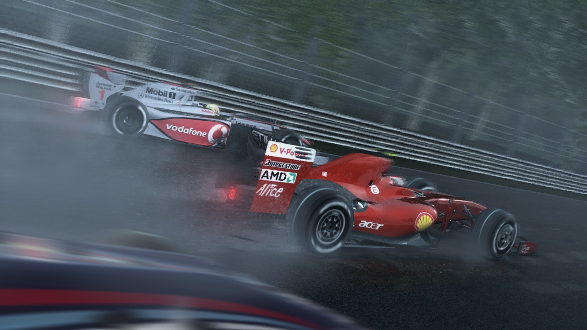 Wallpaper McLaren, Ferrari, rain, race, Grand Prix for mobile and desktop, section игры, resolution 1920x1080