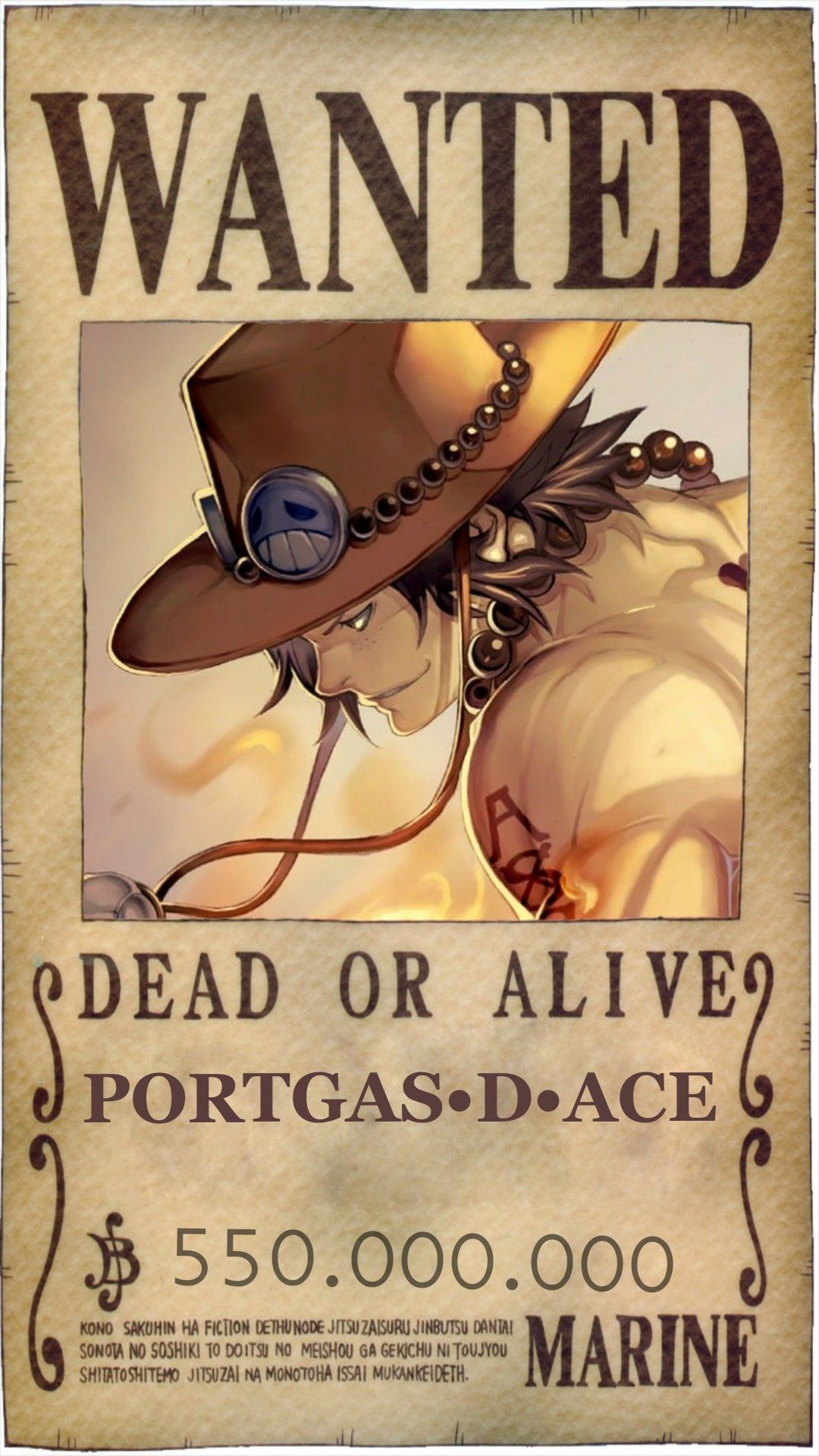 Portgas D Ace Wanted Poster