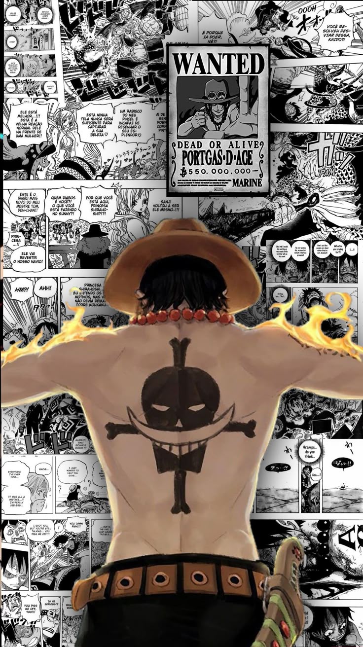 Ace one piece manga wallpaper 4k