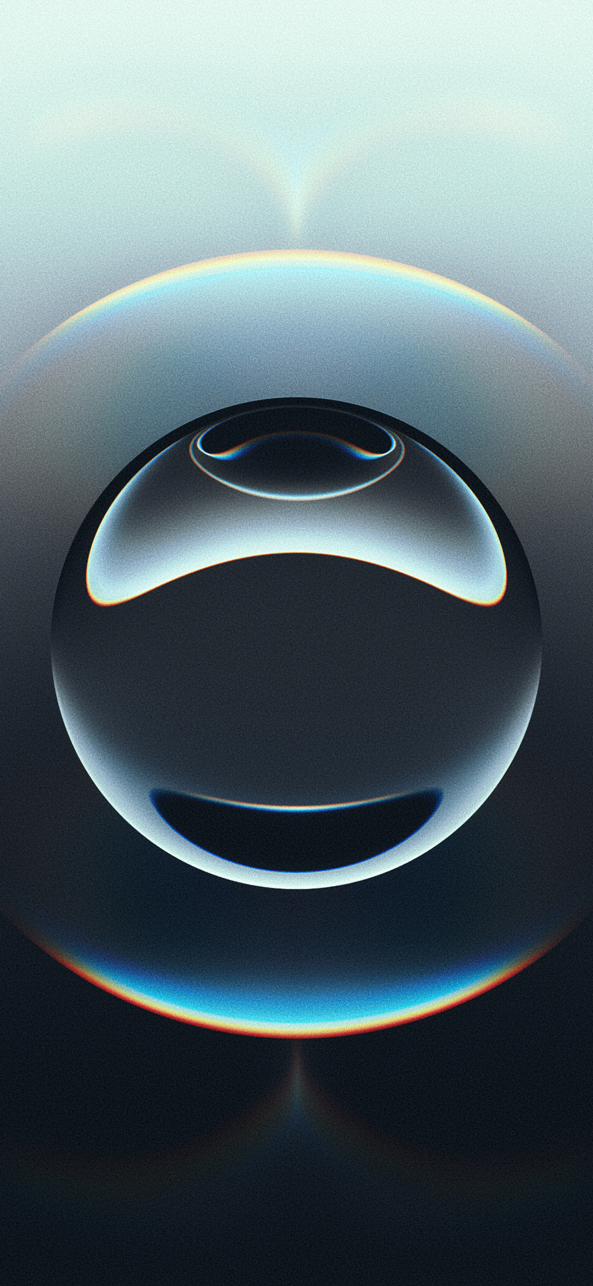 Apple IPhone 16E Default Stock Wallpaper Iridescent Bubble White