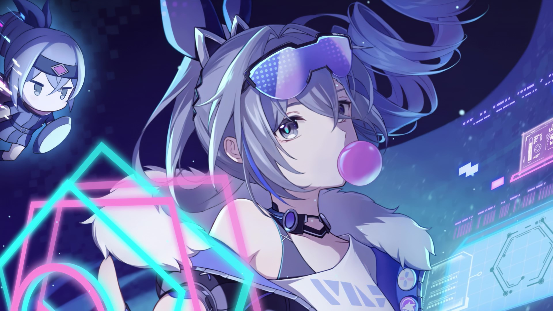 Silver Wolf Bubblegum Honkai Star Rail Live Wallpaper