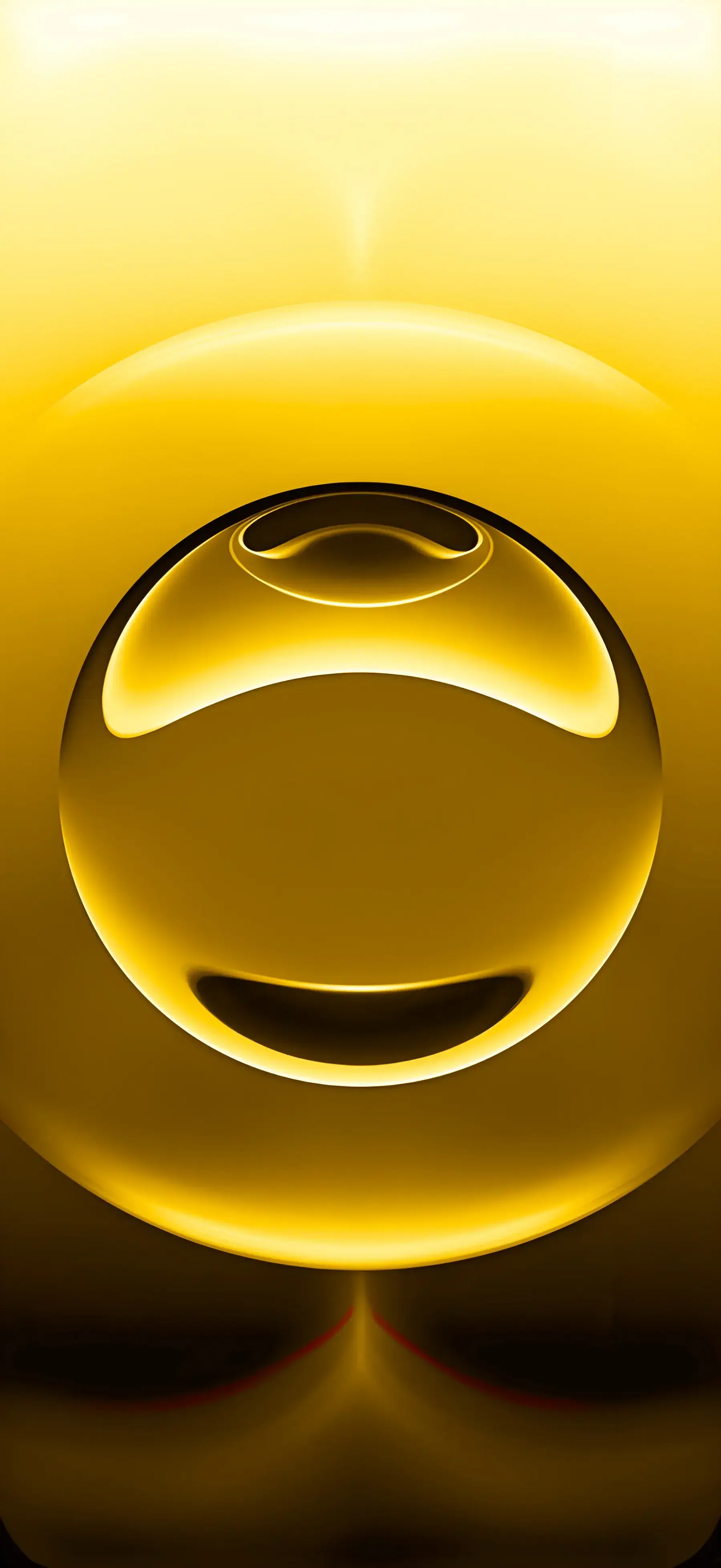 Apple IPhone 16E Default Stock Wallpaper Modified Gold Yellow Bubble