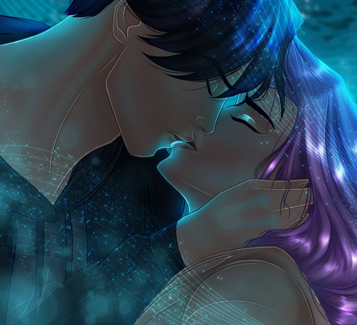 RuJinu Kiss #KPOPDEMOMHUNTERS #rujinu #rumi #jinu #fanart #Netflix