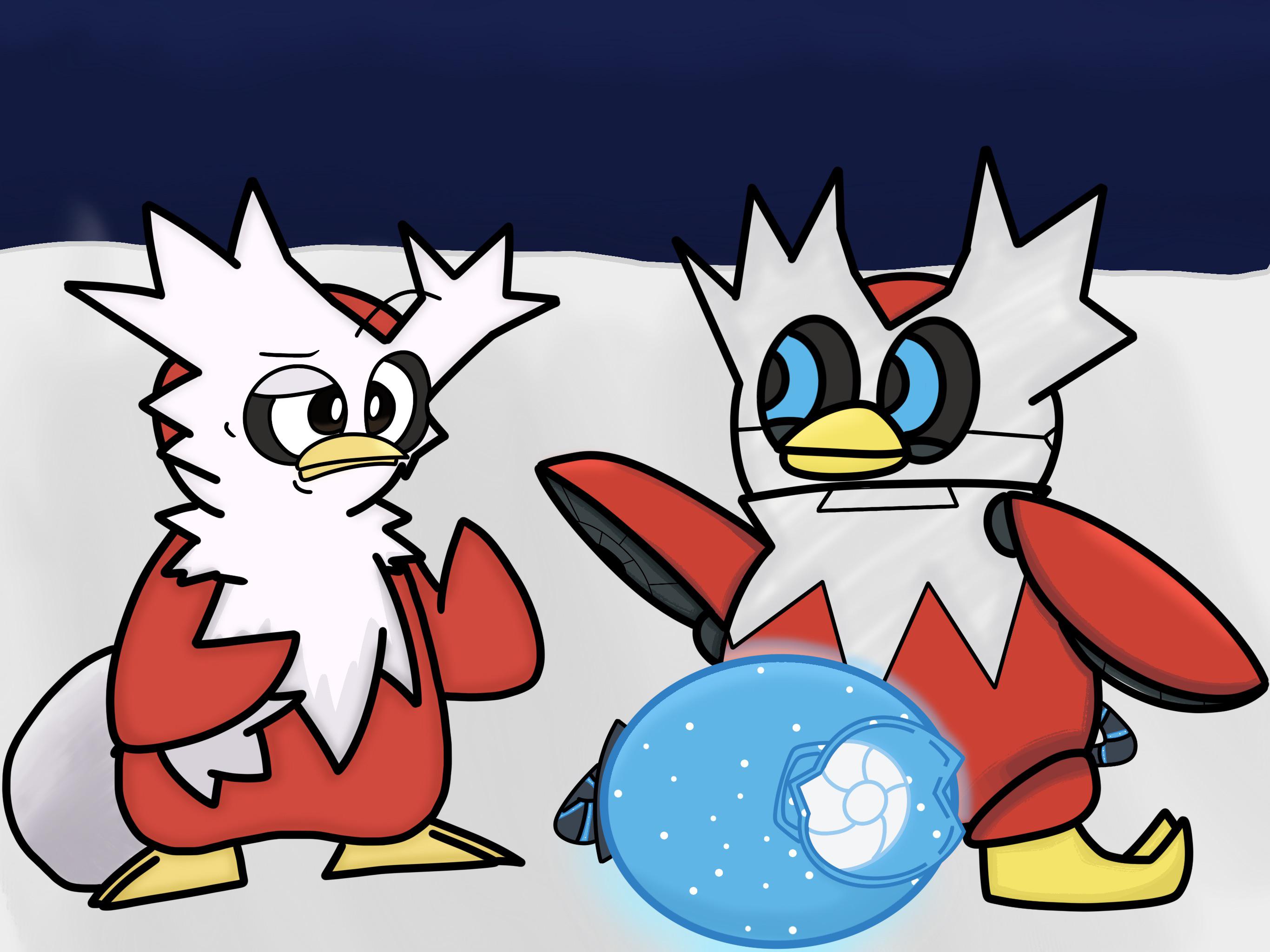 Delibird meets iron bundle (by Me!)