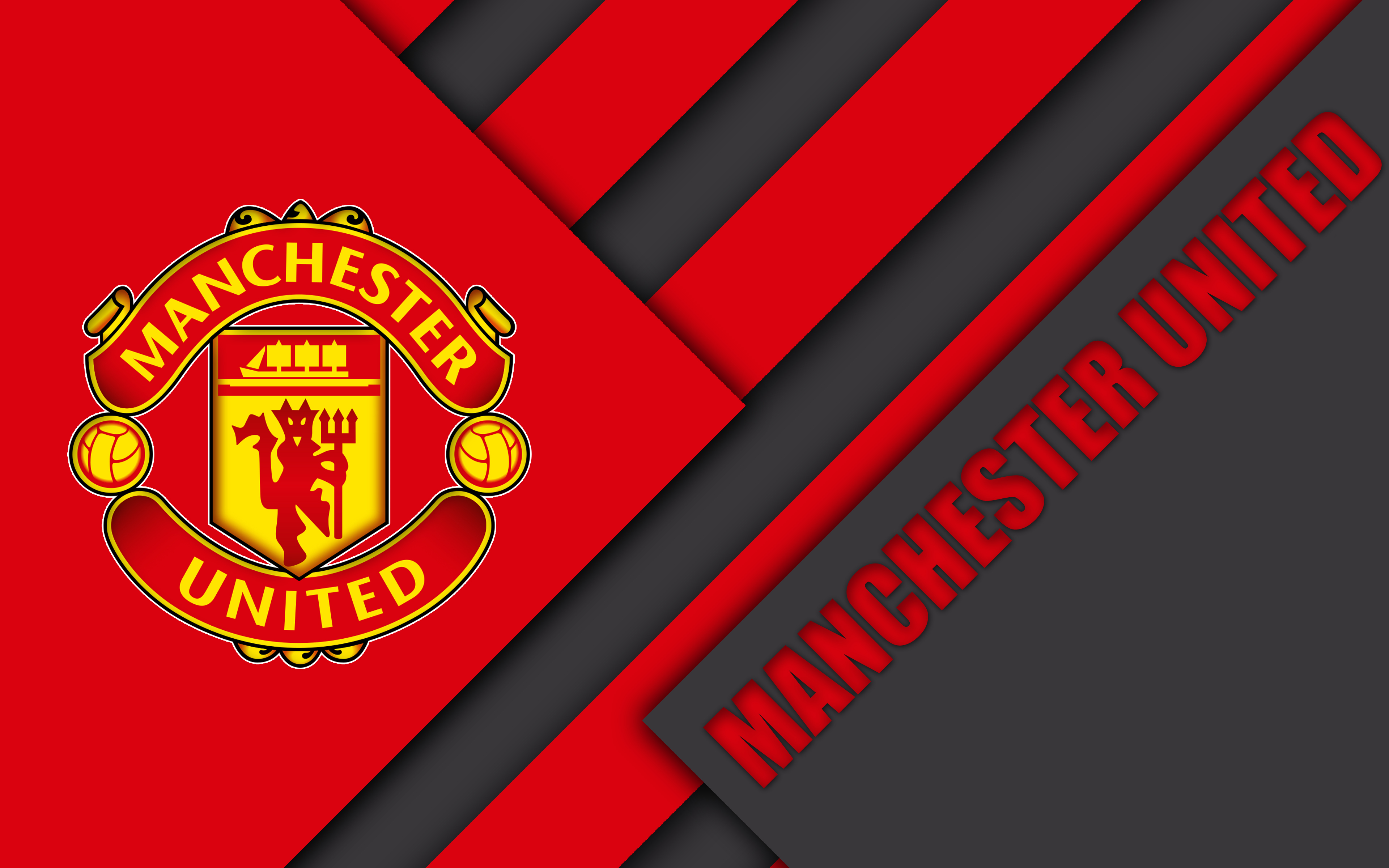 Desktop wallpaper: Sports, Manchester United F C, Emblem, Logo, Soccer 4K free download for PC. 504499