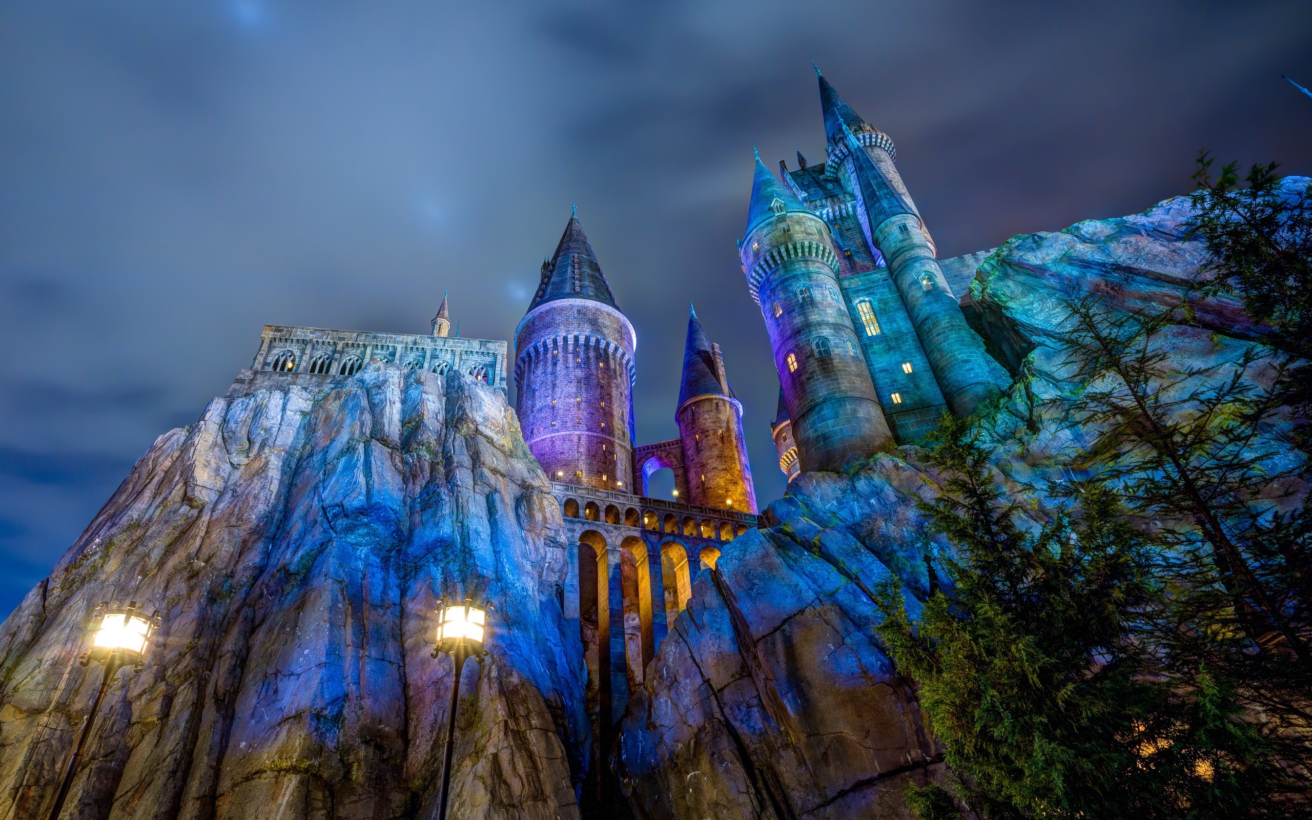 Wallpaper Hogwarts, Harry Potter, universal studios florida, Wizarding World for mobile and desktop, section город, resolution 2560x1600