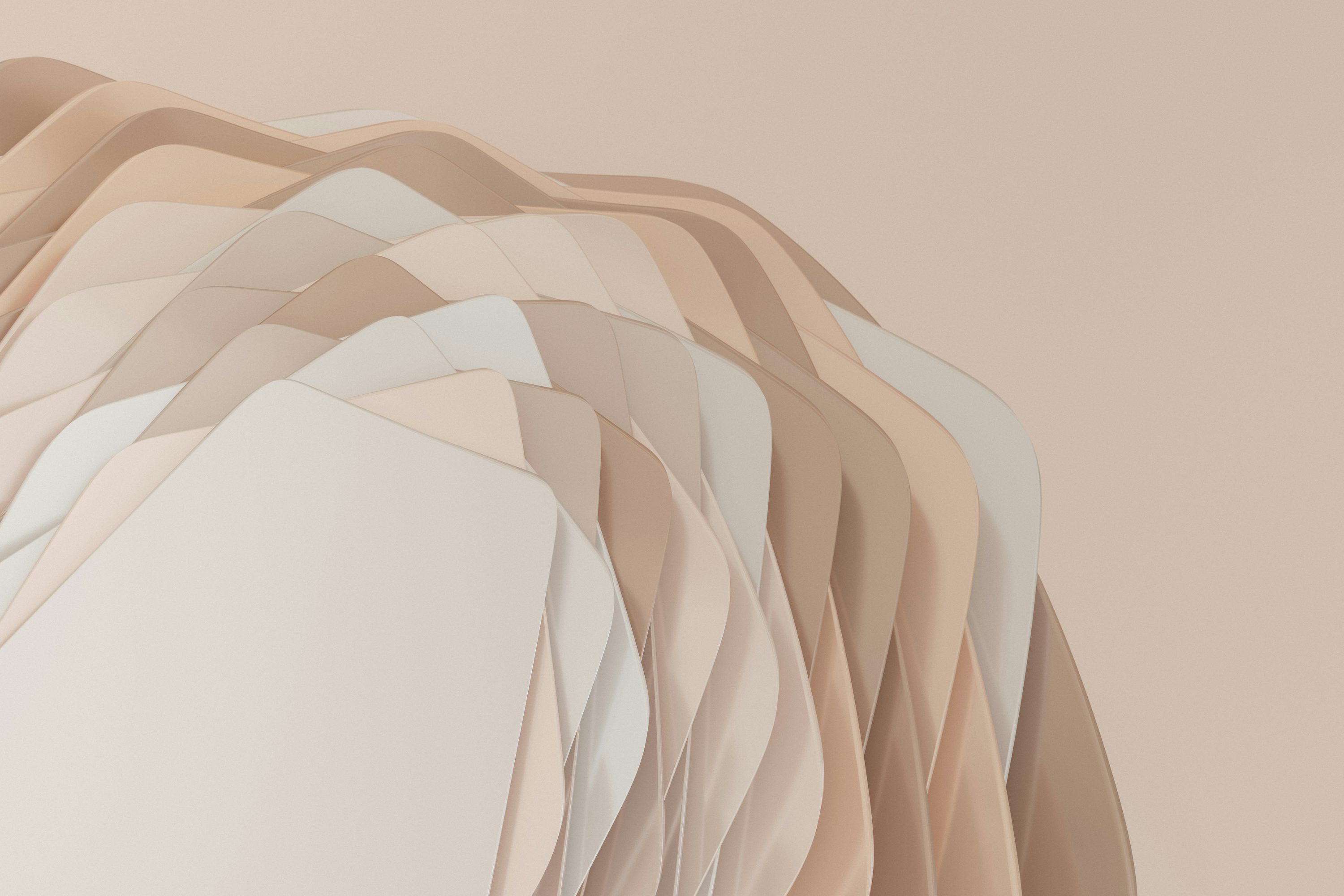 A group of abstract shapes on a beige background photo