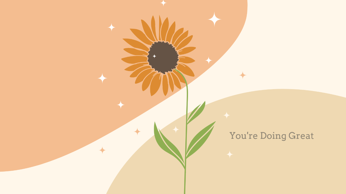 Free Pretty Sunflower Wallpaper to Edit Online