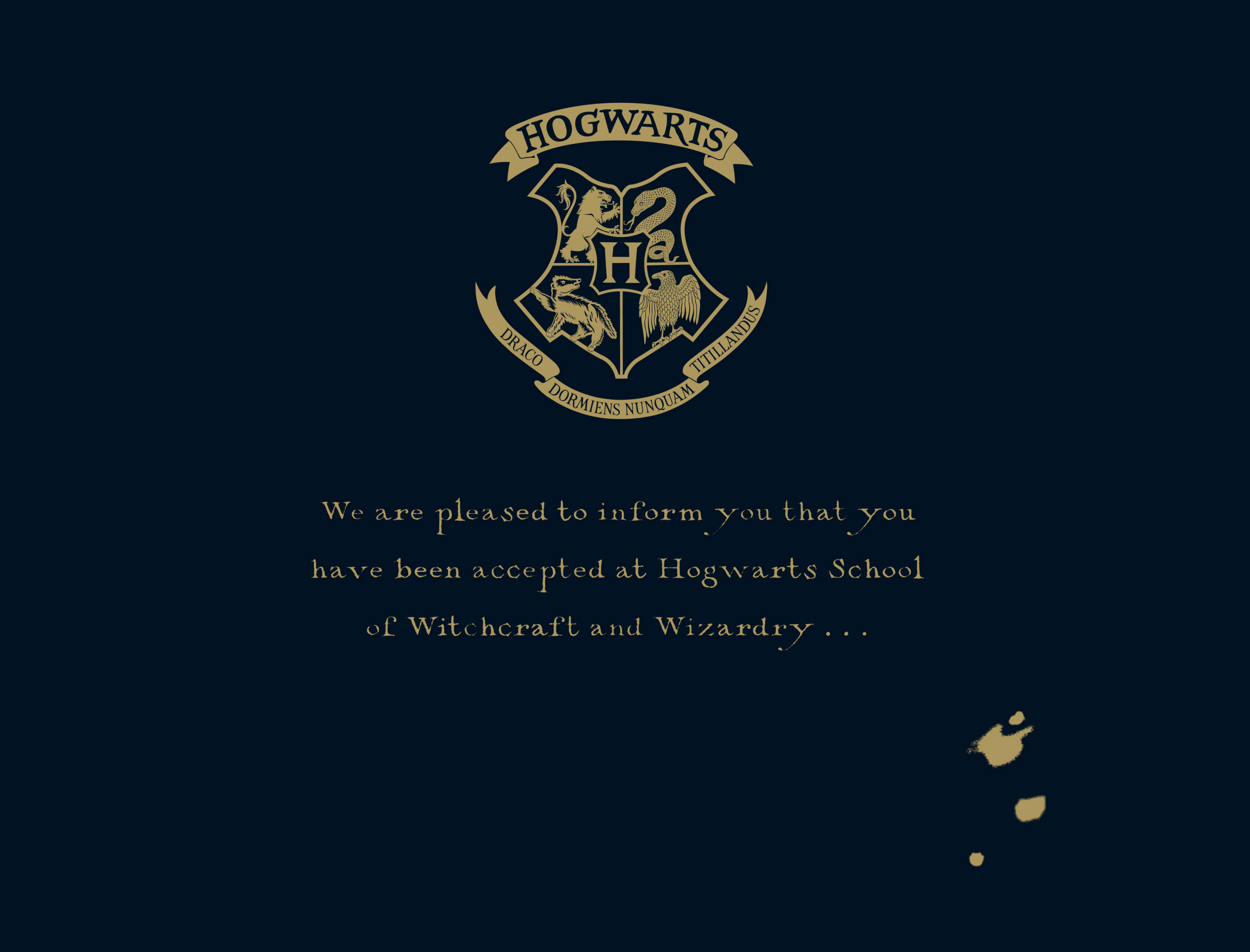 Harry Potter's Hogwarts Acceptance Letter Prop Replica