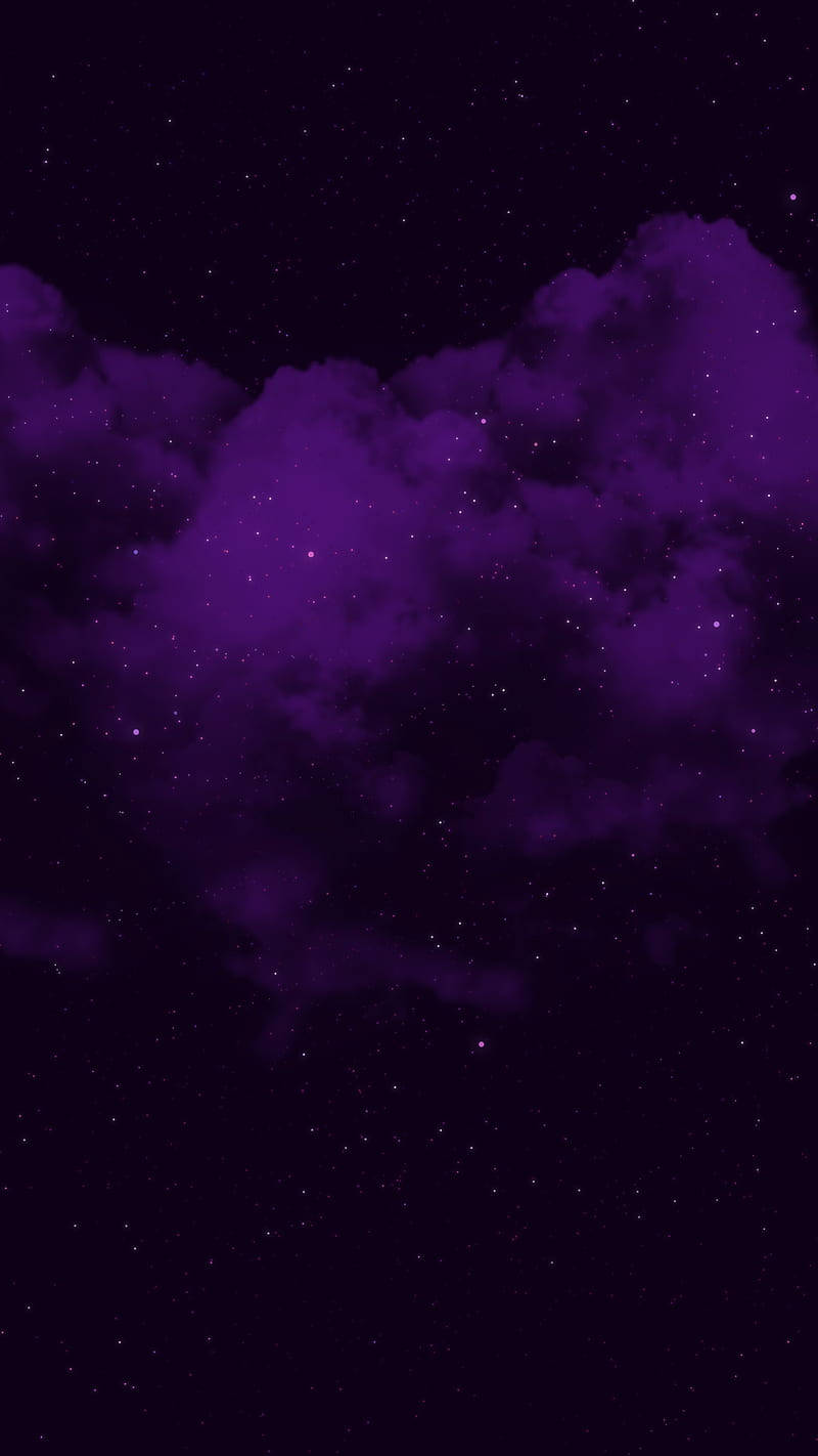 Download Black And Purple Aesthetic Cloudy Sky Wallpaper