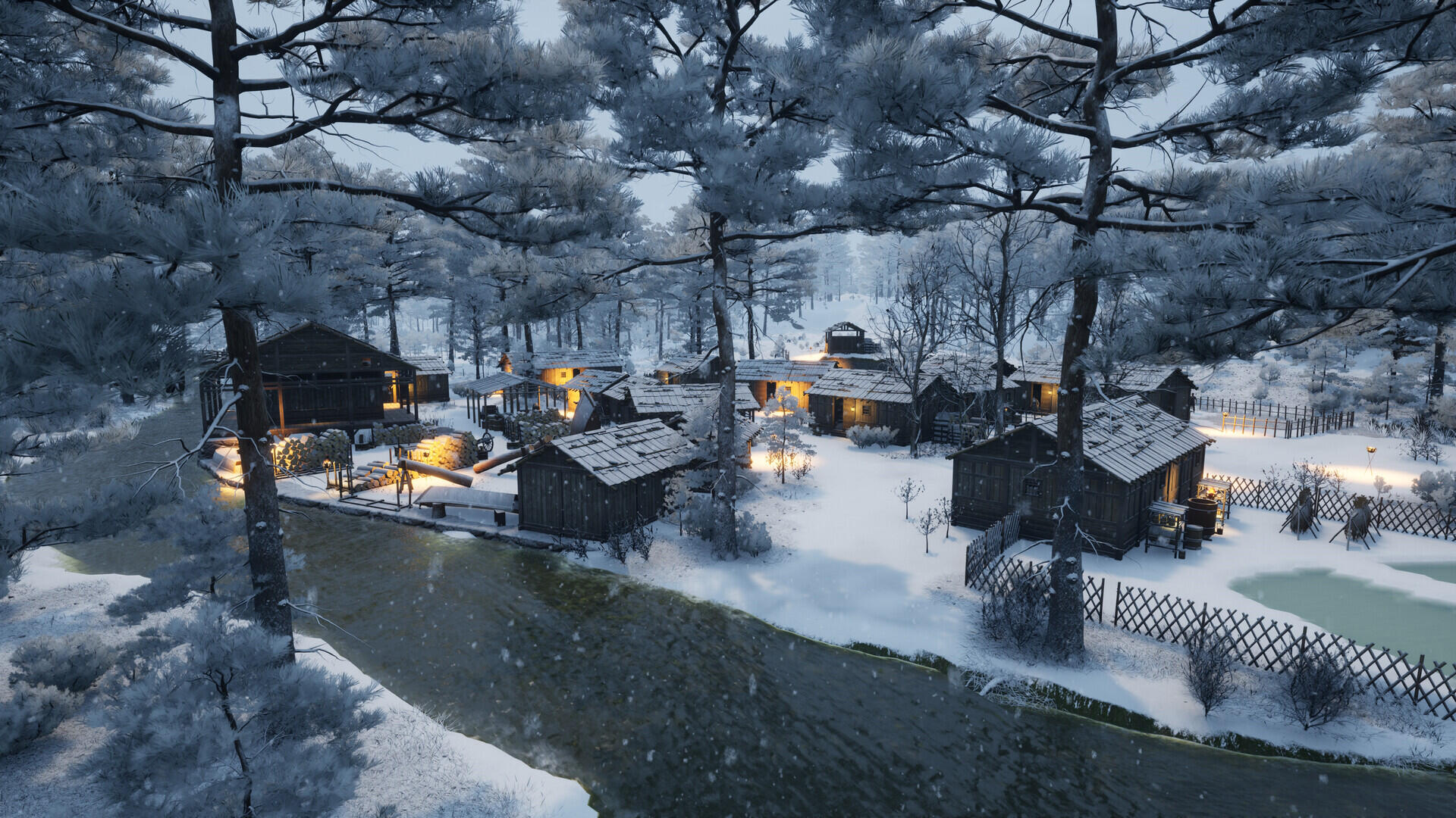 HD Wallpaper: Winter Village in Sengoku Dynasty