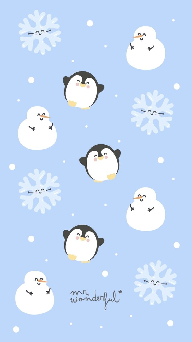 Download Christmas Penguin Phone Background
