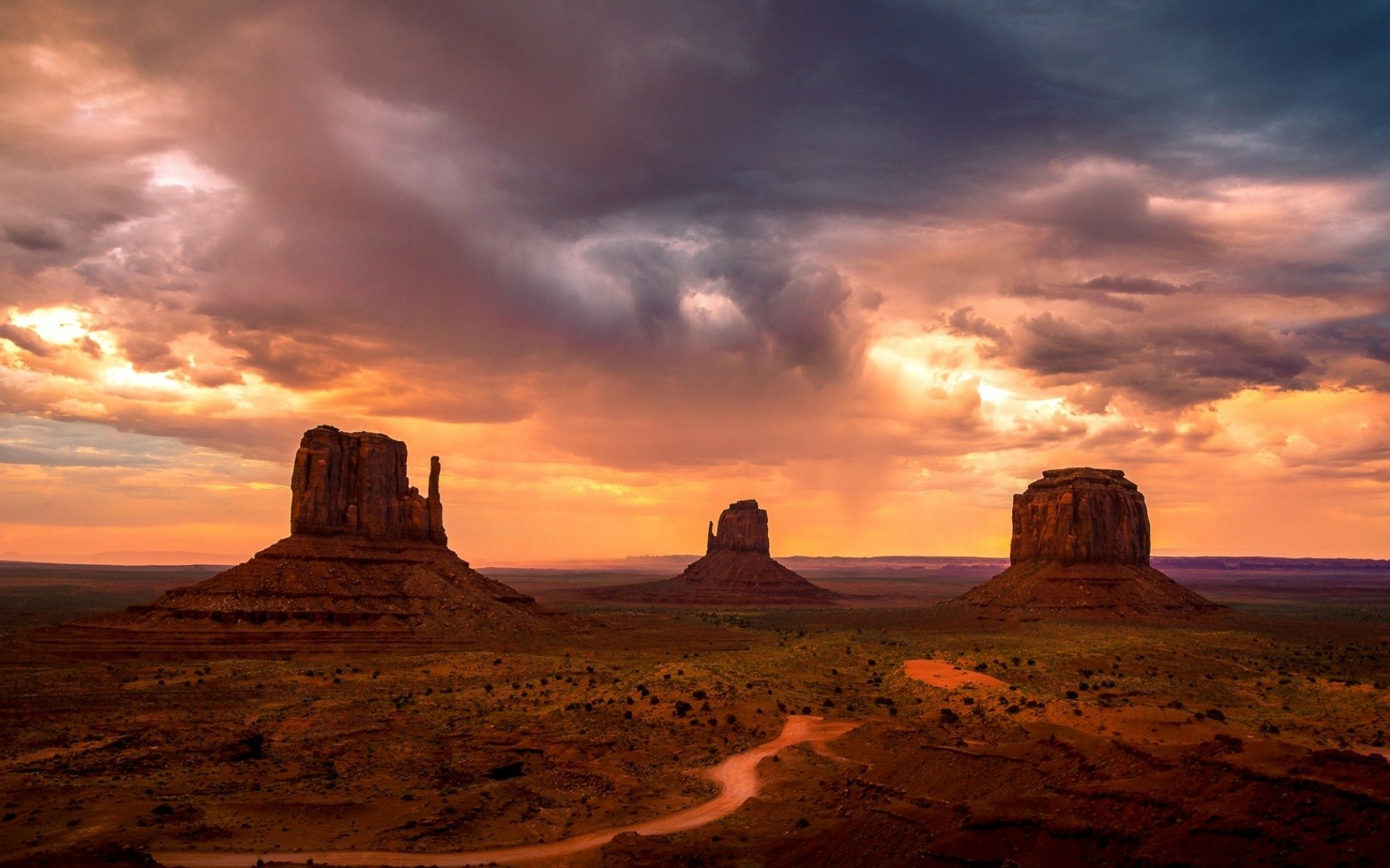 Majestic Sunset Over Monument Valley