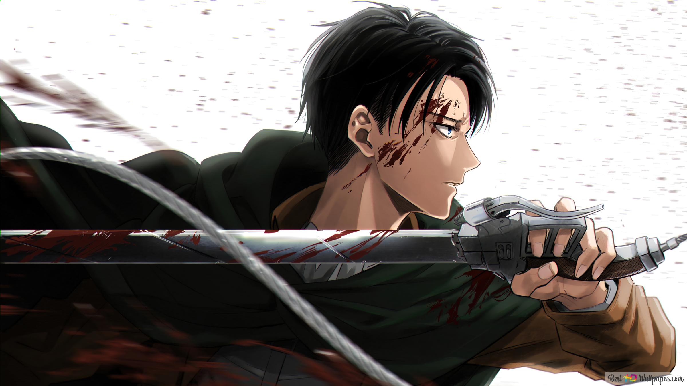Attack On Titan, Squad Captain Levi Ackerman 4K wallpaper download