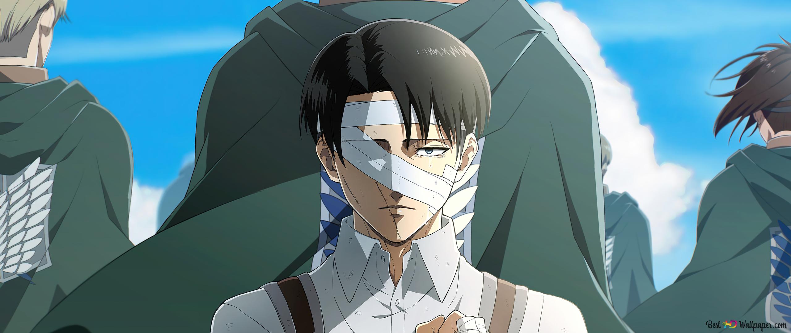 Attack On Titan. Levi Ackerman Humanity's Strongest Soldier 4K wallpaper download