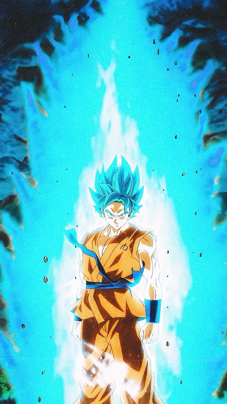 Goku super Saiyan blue lockscreen iphone 4k abstract art poster print art