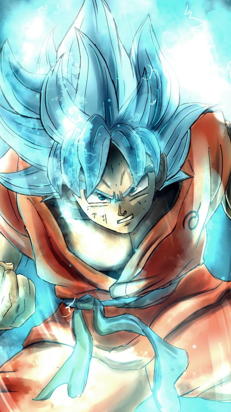 Phone wallpaper: Anime, Goku, Super Saiyan Blue, Dragon Ball 1104291