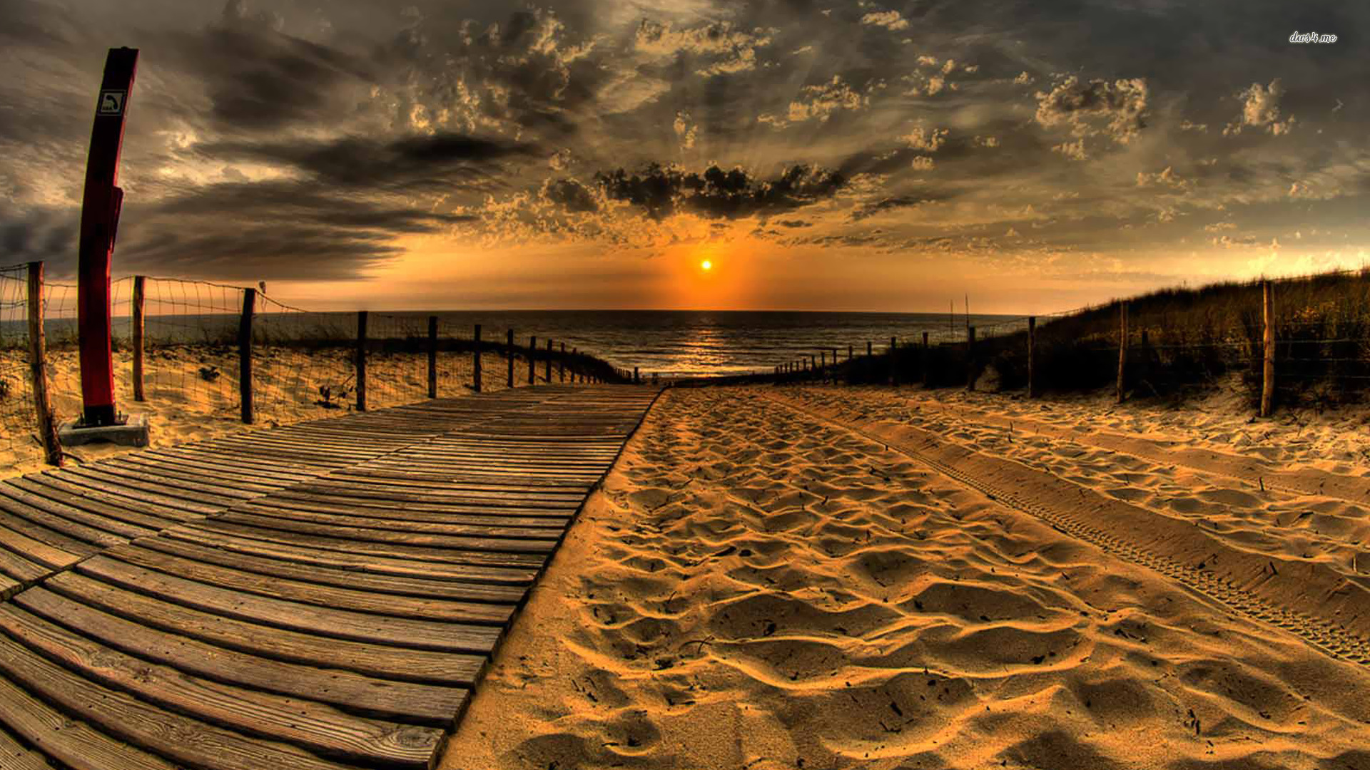 Beach Sunset HQ Desktop Wallpaper 08706