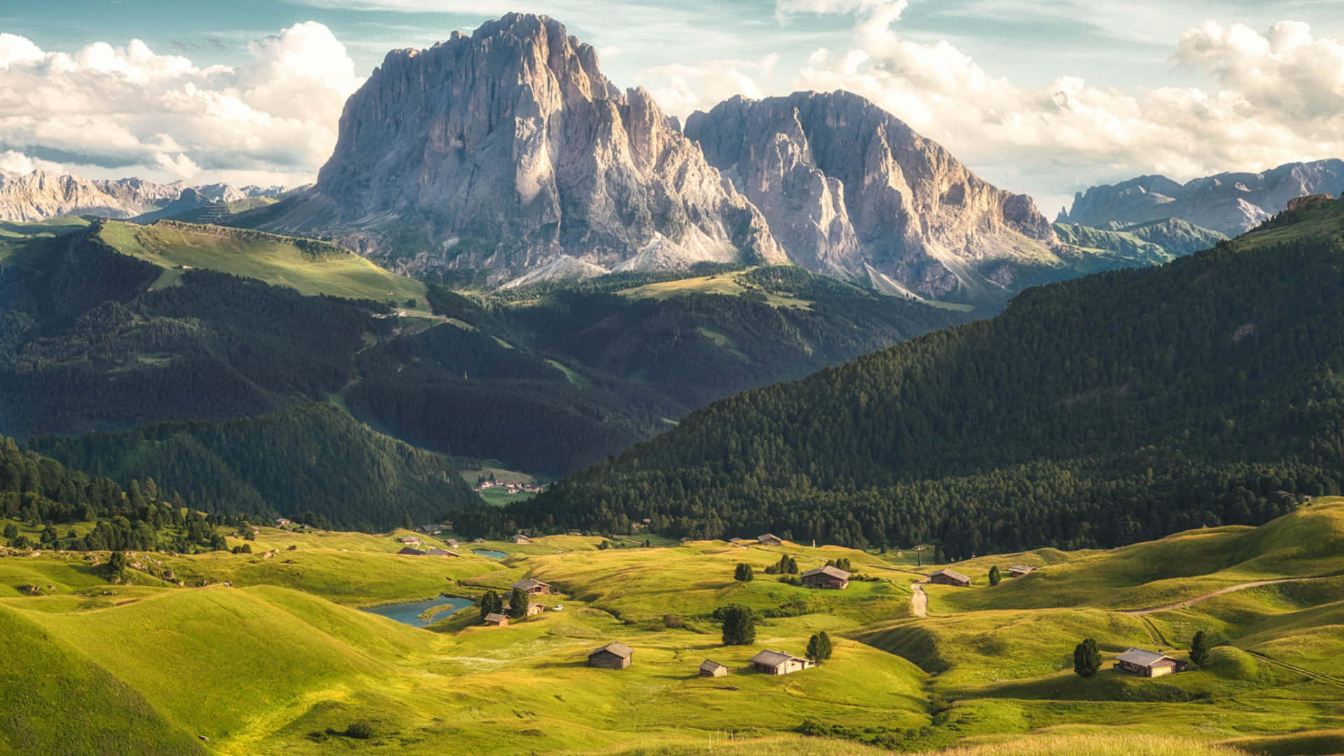 Download 'Beautiful 1920 X 1080 Nature Desktop Wallpaper of Majestic Alpine Mountainscape' Wallpaper