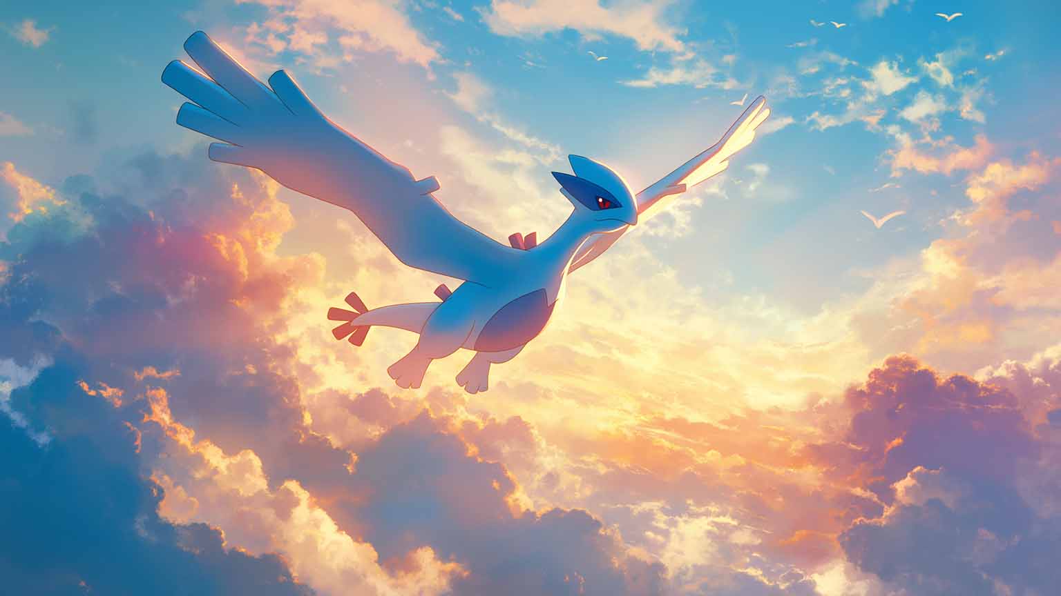 Lugia Majestic Flight Desktop Wallpaper
