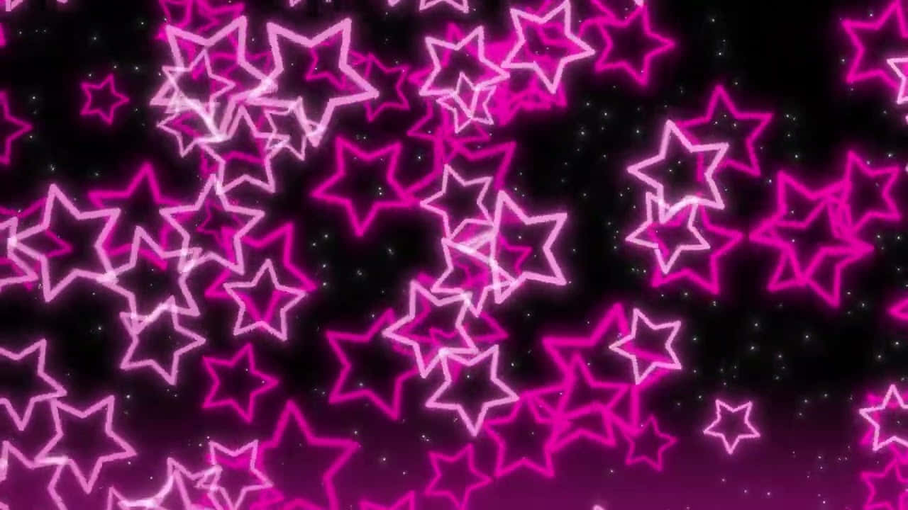 Download Pink_ Neon_ Stars_ Background Wallpaper