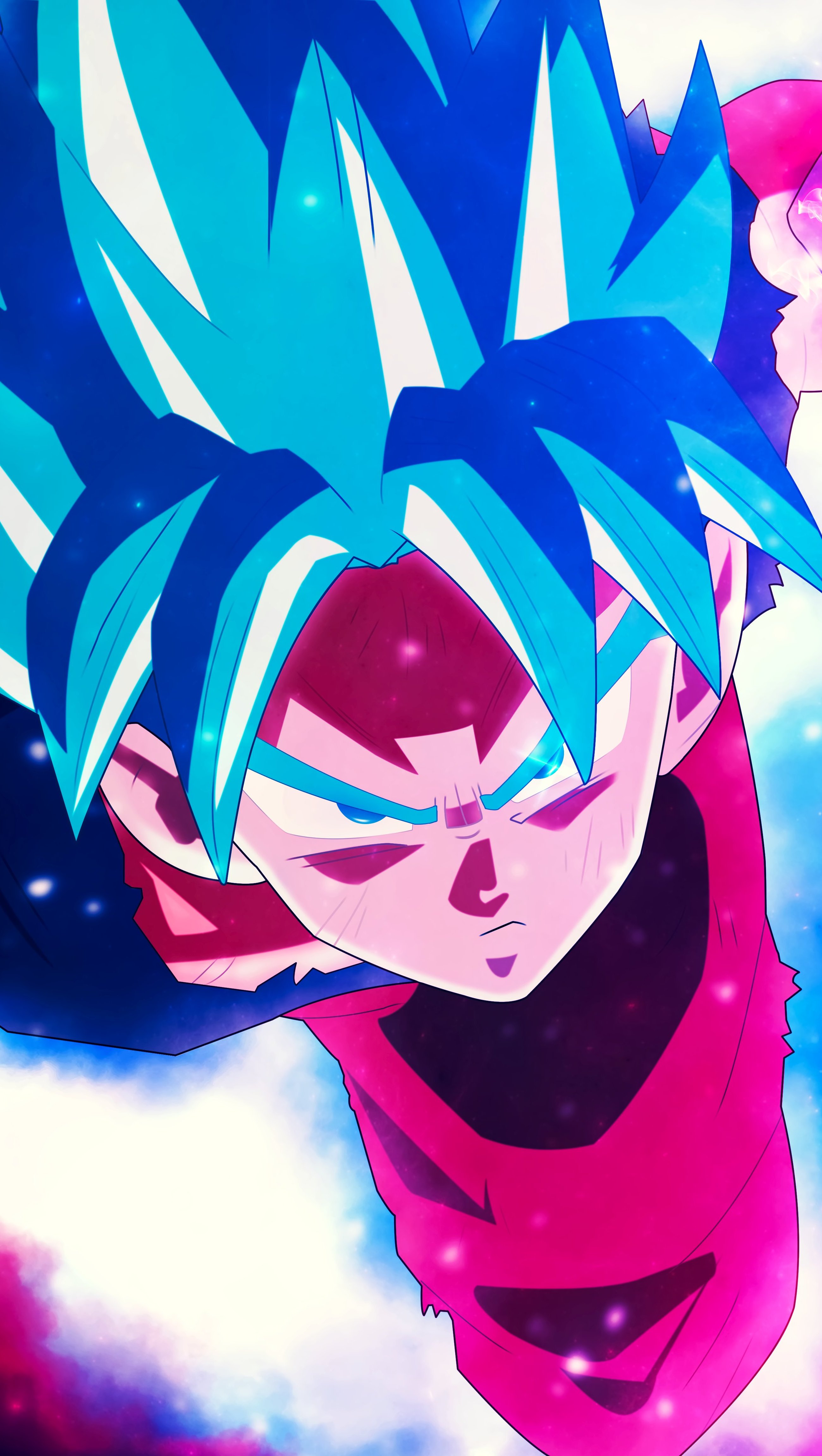 Dragon Ball Super Goku and Vegeta Super Saiyan Blue Anime Wallpaper for iPhone and Mobile Phone