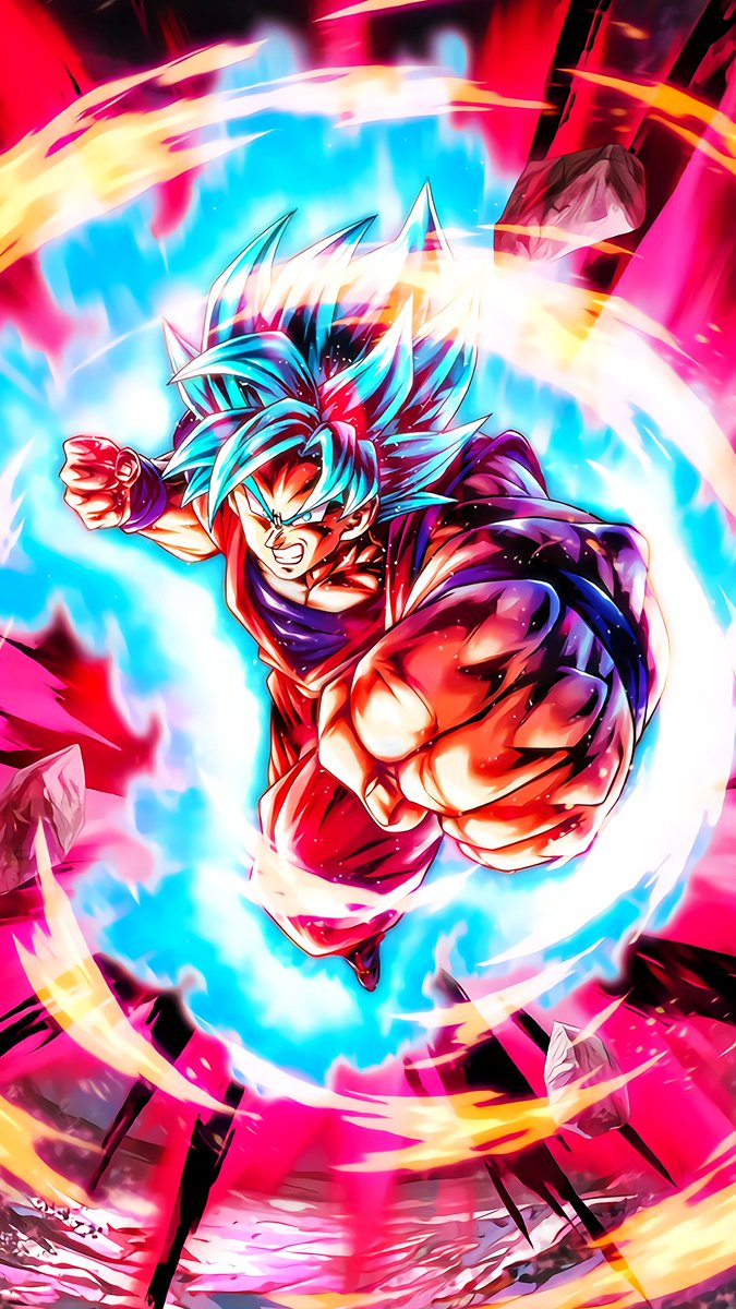 ULTRA YEL Super Saiyan God SS Kaioken Goku HD + 4K PC Wallpaper + 4K Phone Wallpaper Version! #DBLegends #DragonBallLegends