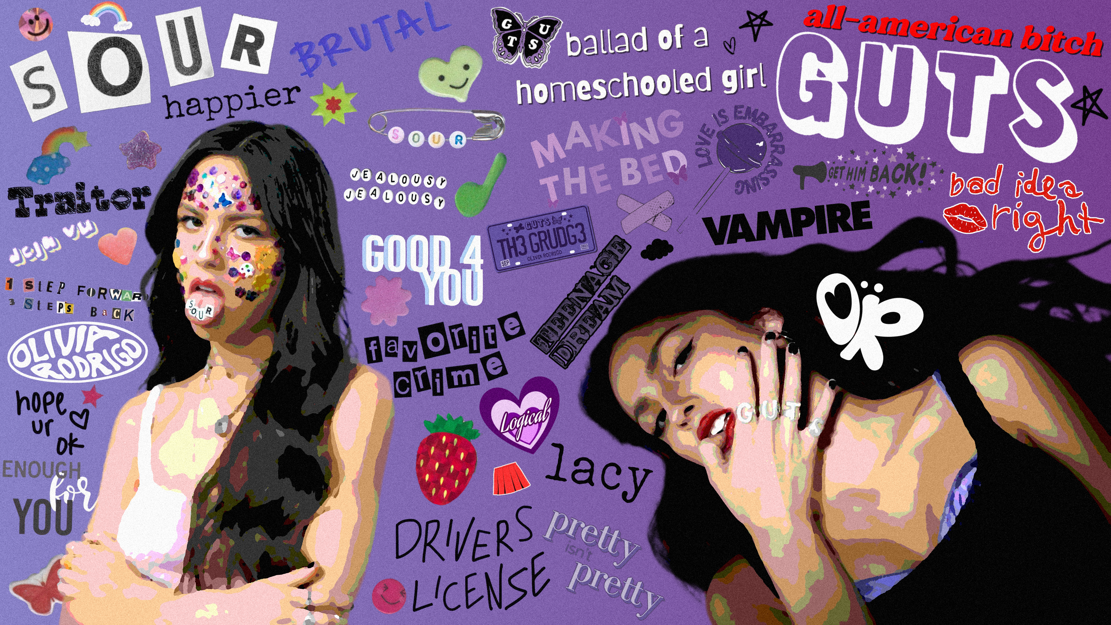 ALL OF MY OLIVIA RODRIGO WALLPAPERS FOR YOU ALL TO USE!!!! (Phone + Desktop)