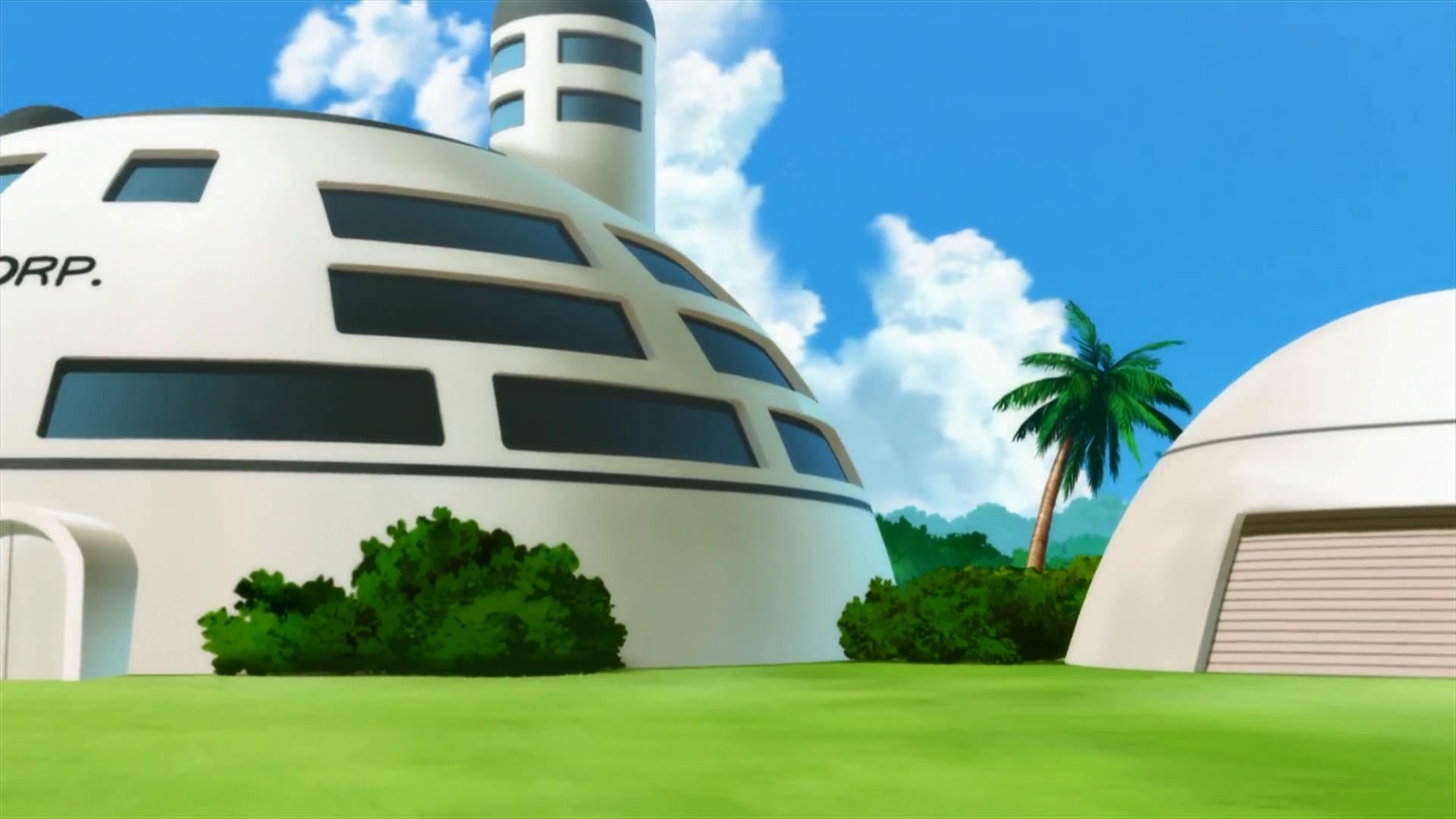 Dragon Ball Z HD Anime Wallpaper: Capsule Corp in Vibrant Detail