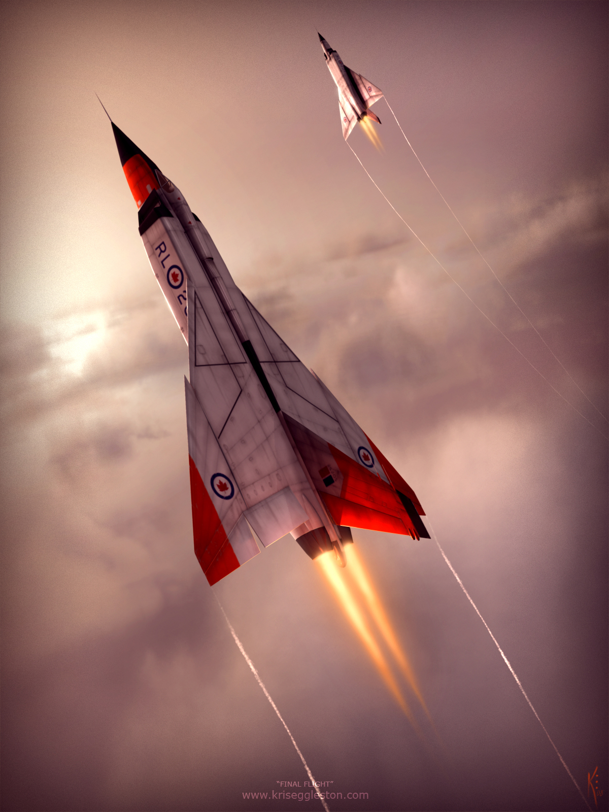 Avro Canada CF 105 Arrow, Probably One Of The Most Beautiful Aircraft Ever To Be Built. Sadly All We Have Now Are Art Renders. [1200x1600]