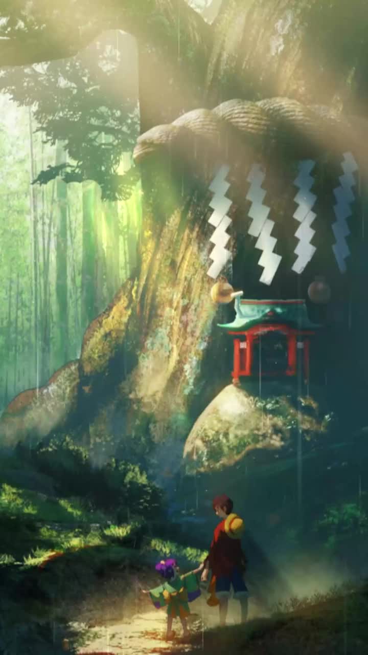 O Tama and Luffy (One Piece) Mobile Live Wallpaper