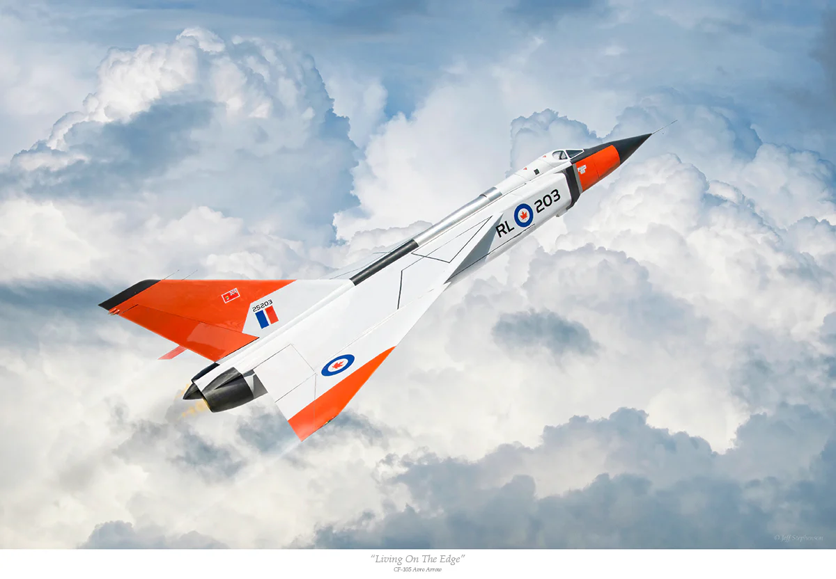 Avro CF 105 Arrow Living On The Edge 17x22 Print JSP17285 • Canada's Largest Selection Of Model Paints, Kits, Hobby Tools, Airbrushing, And Crafts With Online Shipping And Up To Date Inventory