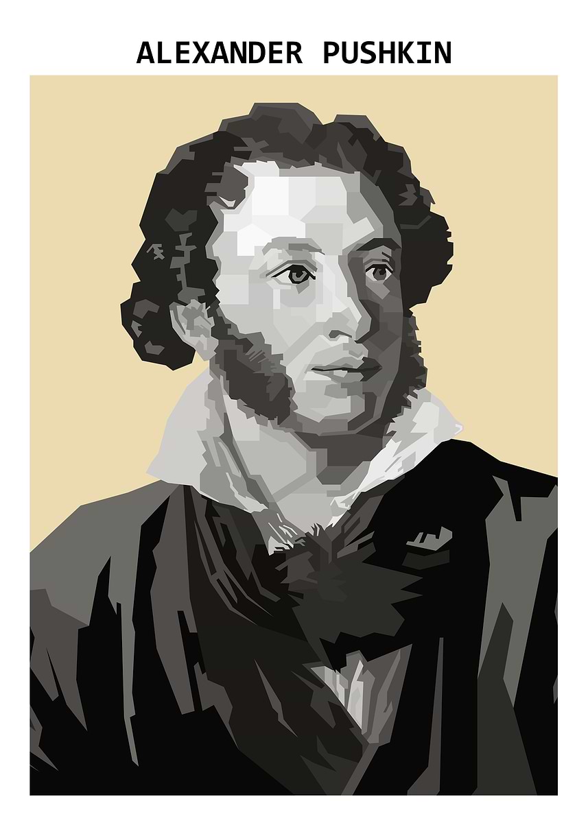 Alexander Pushkin' Poster, picture, metal print, paint by NGUYEN DINH LONG